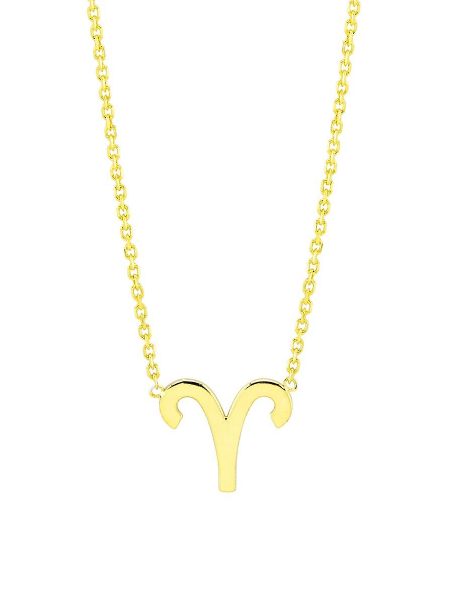 Womens 14K Gold Astrological Sign Pendant Necklace Product Image