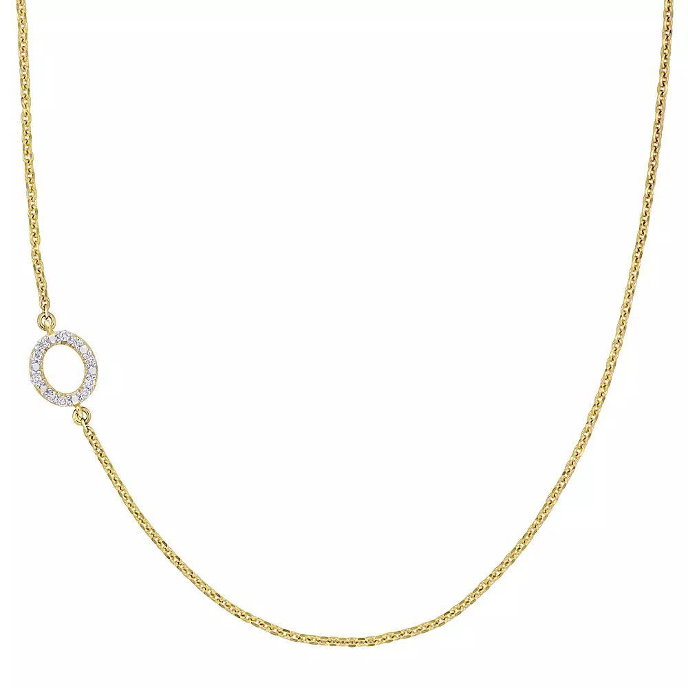 Stella Grace 14k Gold Diamond Accent Initial Necklace, Women's, Size: 18" Product Image
