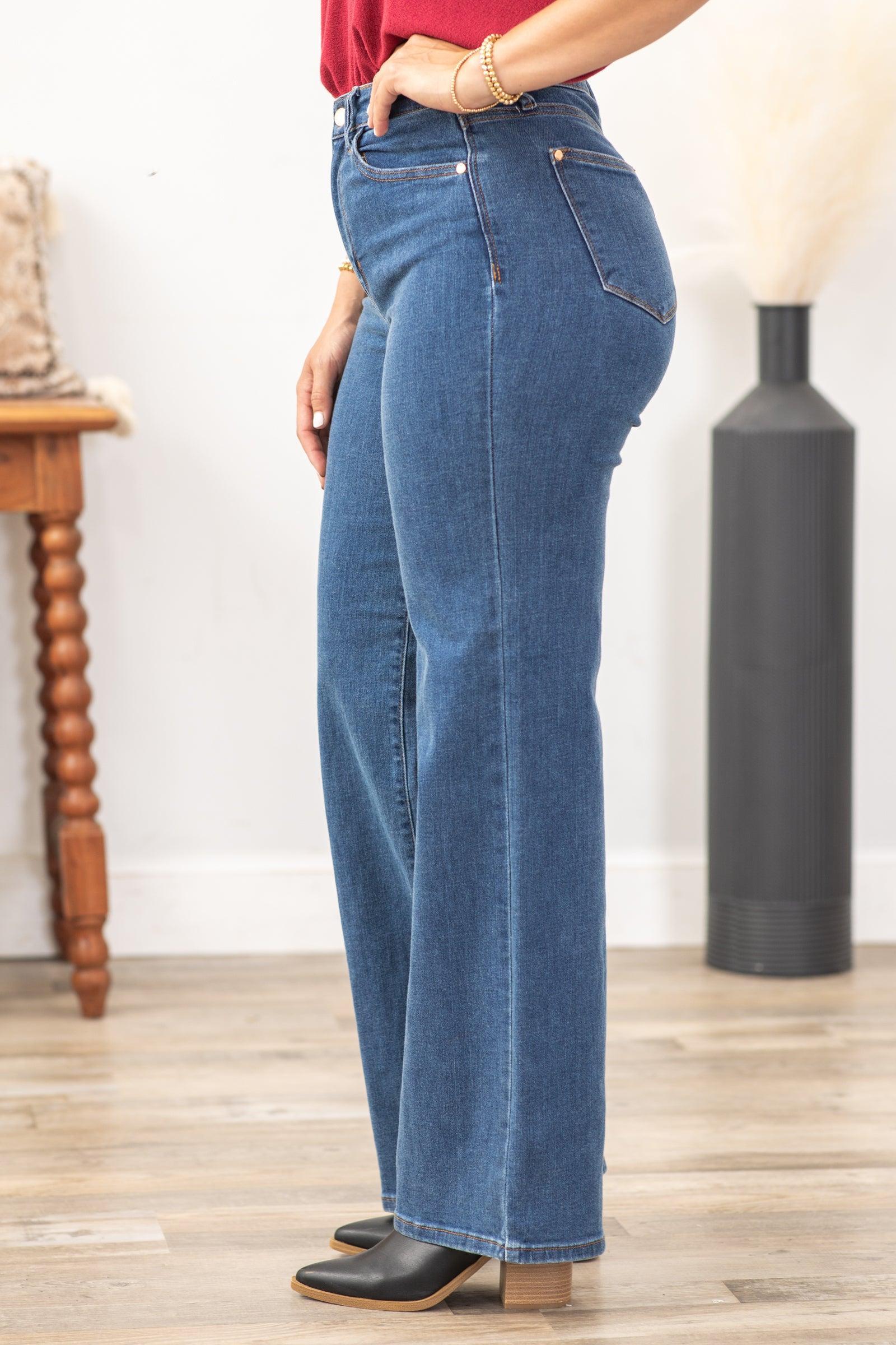 Judy Blue Medium Wash Vintage Wide Leg Jean Product Image