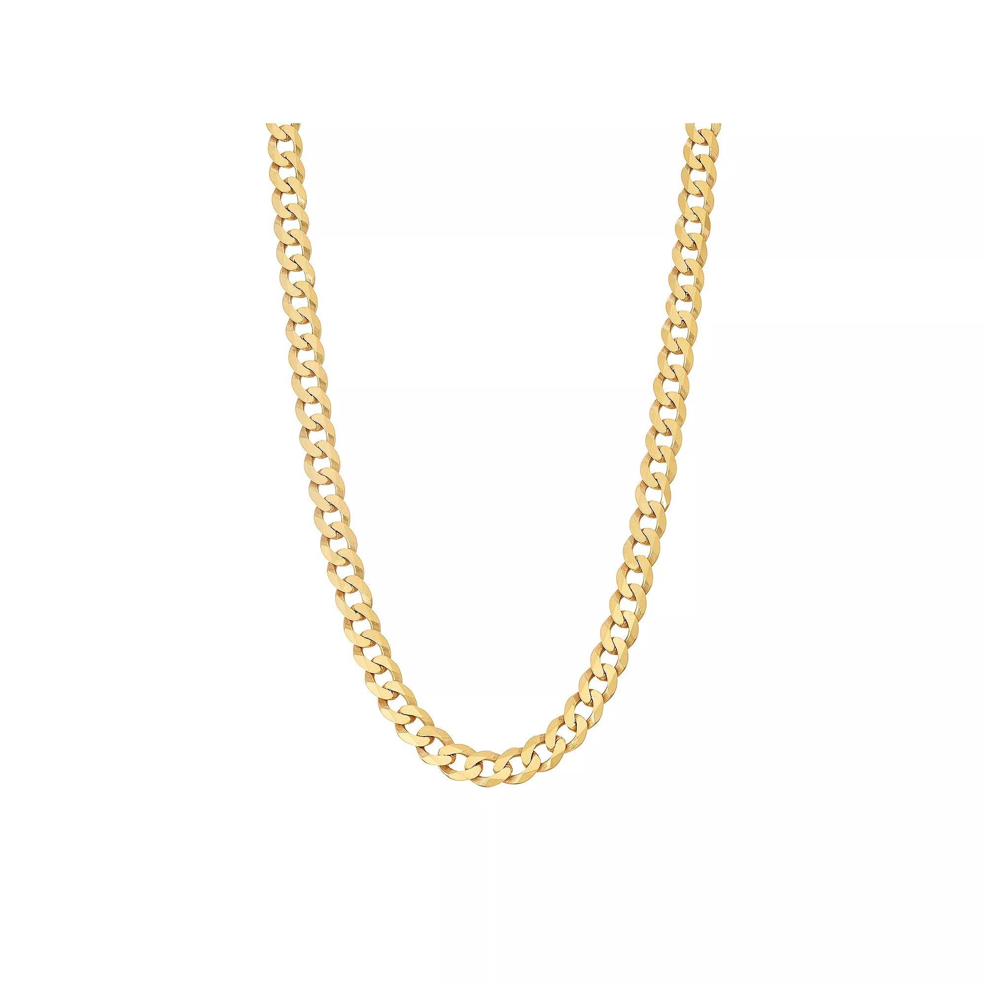 Giorgio di Vicenza Men's Sterling Silver Cuban Curb Chain Necklace, Size: 30", Gold Tone Product Image