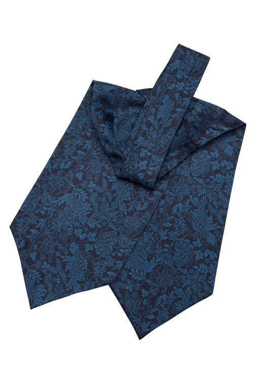 Elizabetta Portofino - Silk Ascot Cravat Tie for Men in Midnight Blue at Nordstrom Product Image