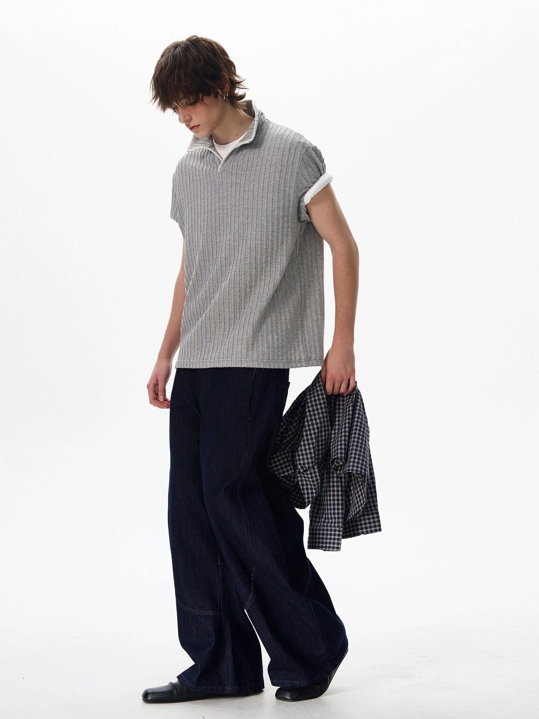 RT No. 18049 KNIT TEXTURED POLO SHORT SLEEVE Product Image