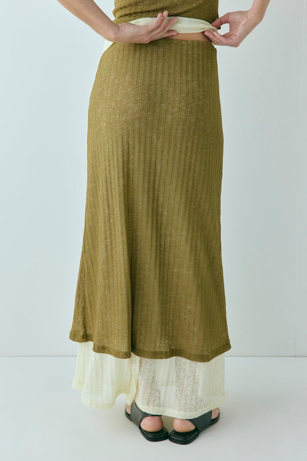Jil Maxi Skirt Khaki Product Image