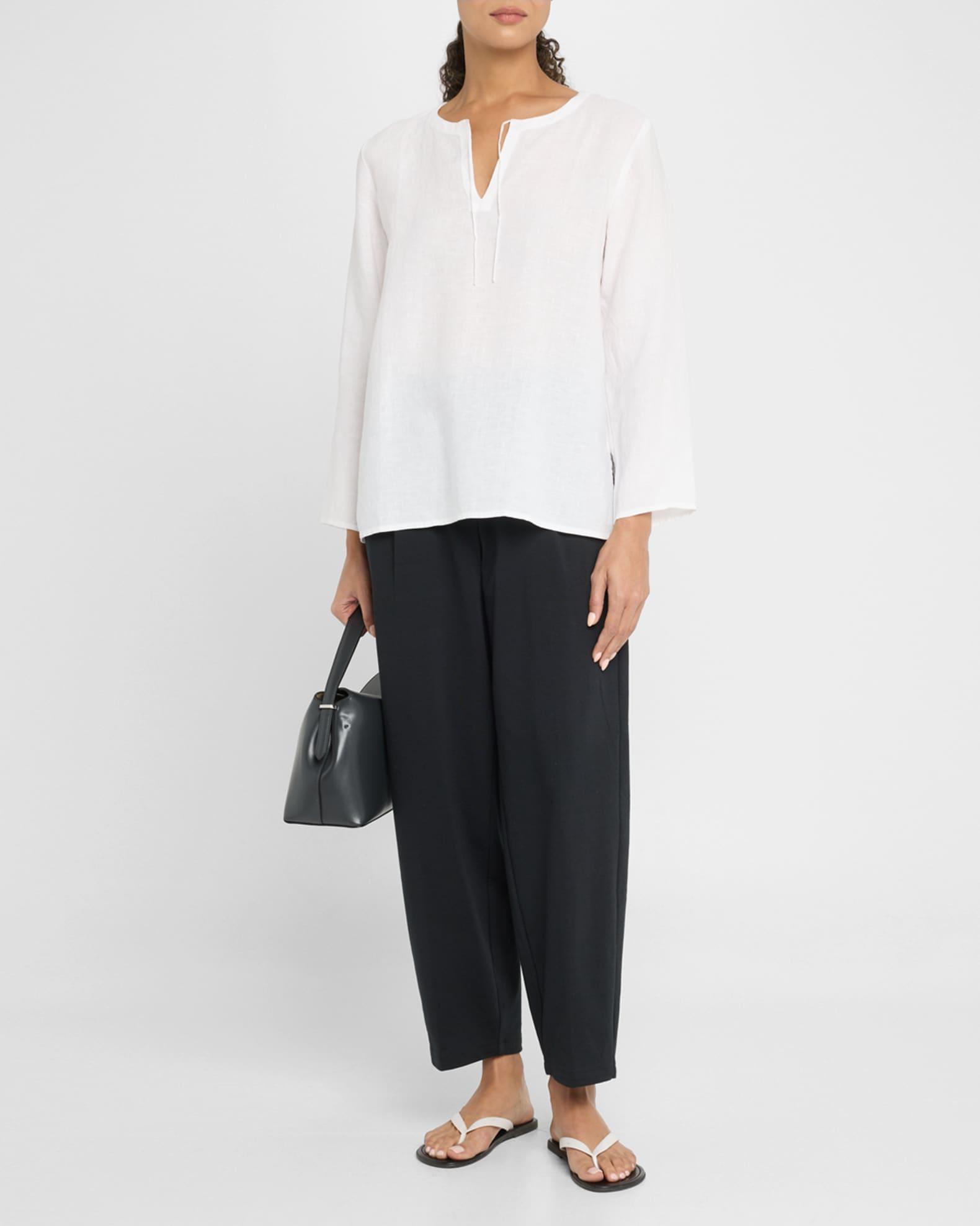 Tie-Neck Organic Linen Top Product Image