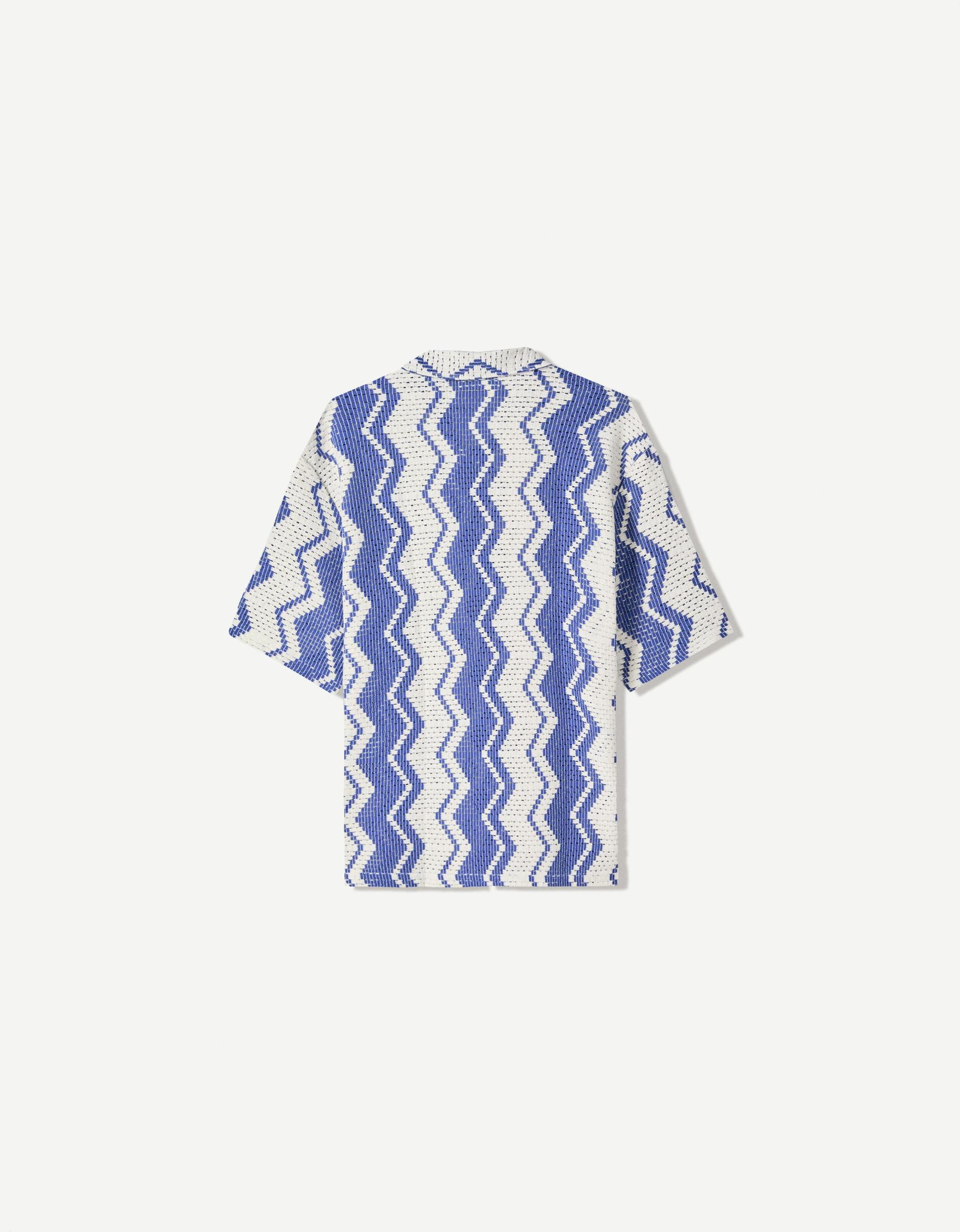 Short sleeve crochet shirt Product Image