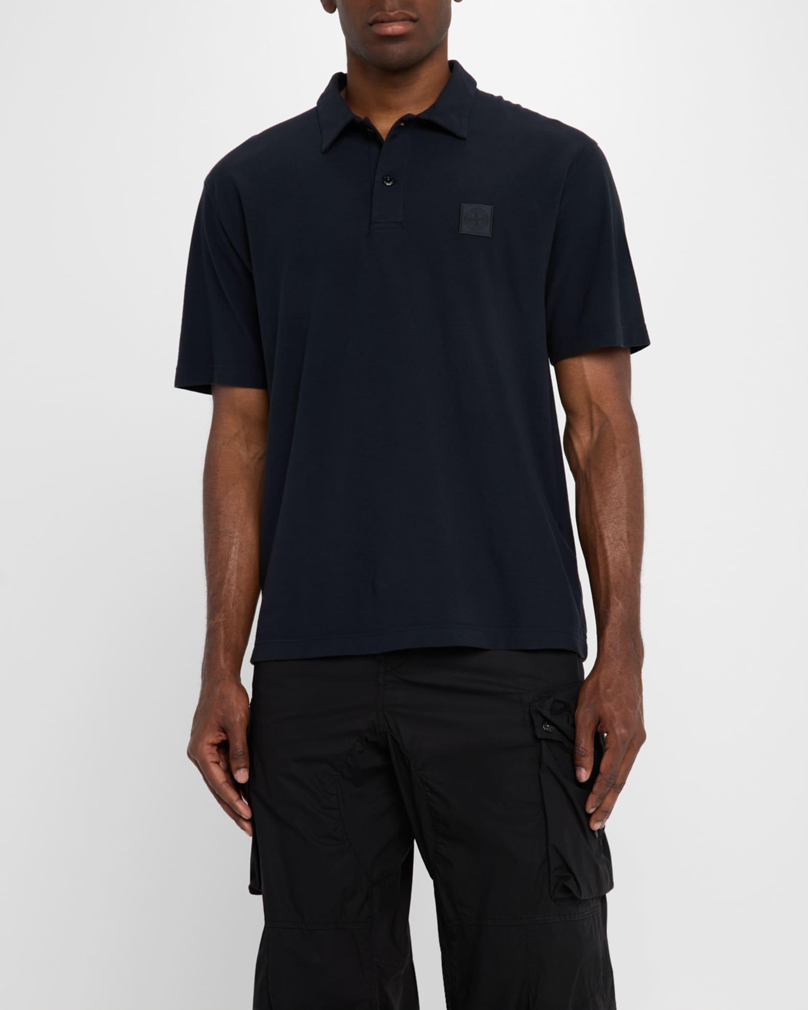 Men's Ghost Crepe Cotton Polo Shirt Product Image