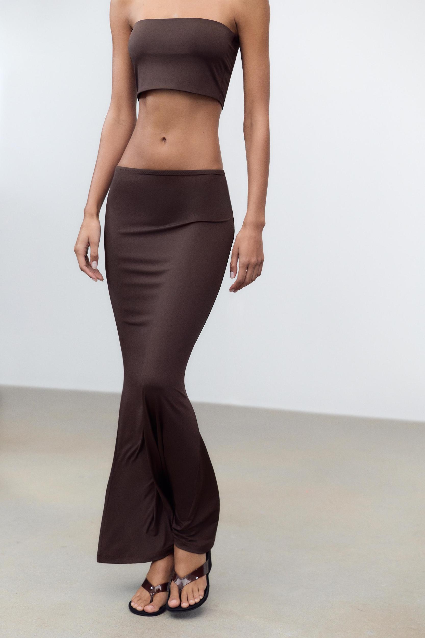 LONG POLYAMIDE SKIRT Product Image