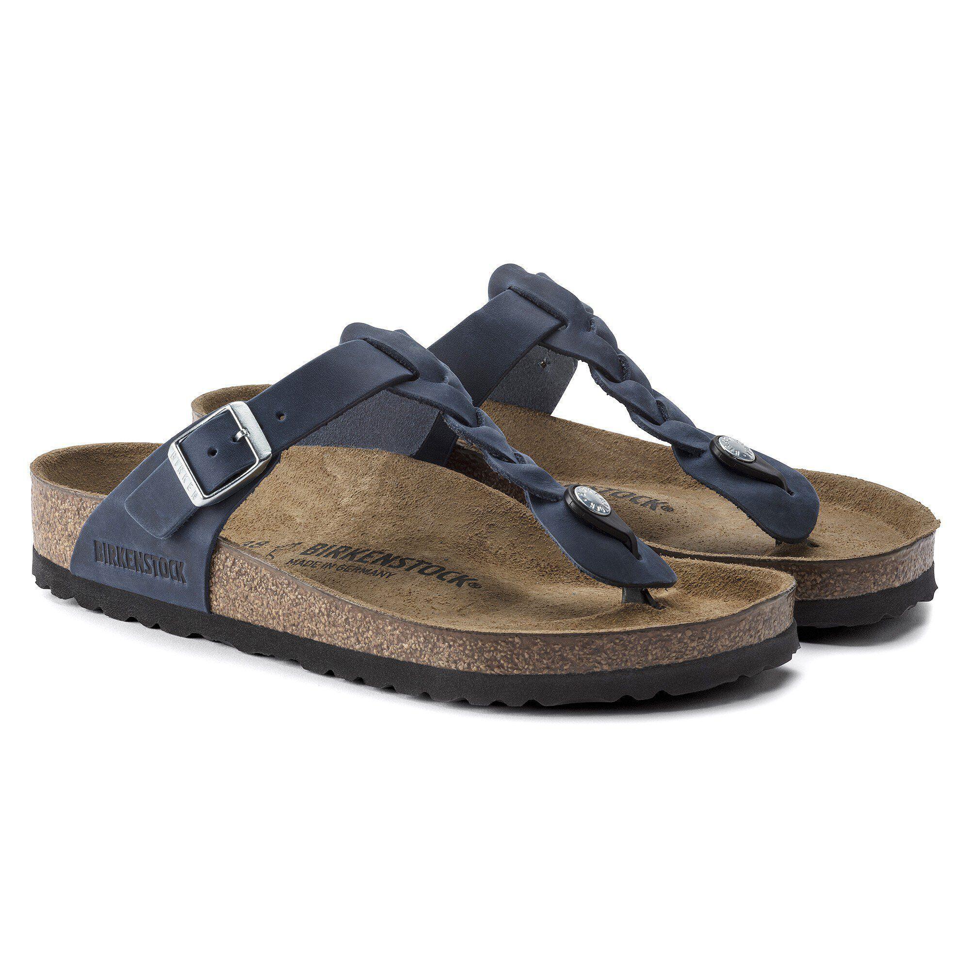 Gizeh Braided Oiled Leather Navy Product Image