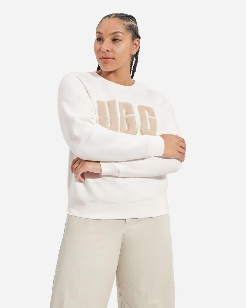 UGG Madeline Fuzzy Logo Long Sleeve Coordinating Lounge Sweatshirt Product Image