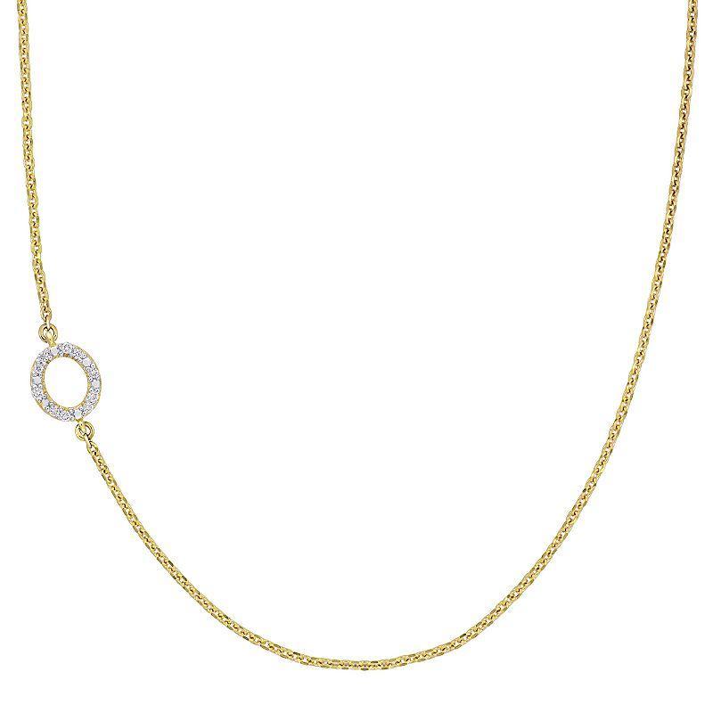 Stella Grace 14k Gold Diamond Accent Initial Necklace, Women's, Size: 18" Product Image