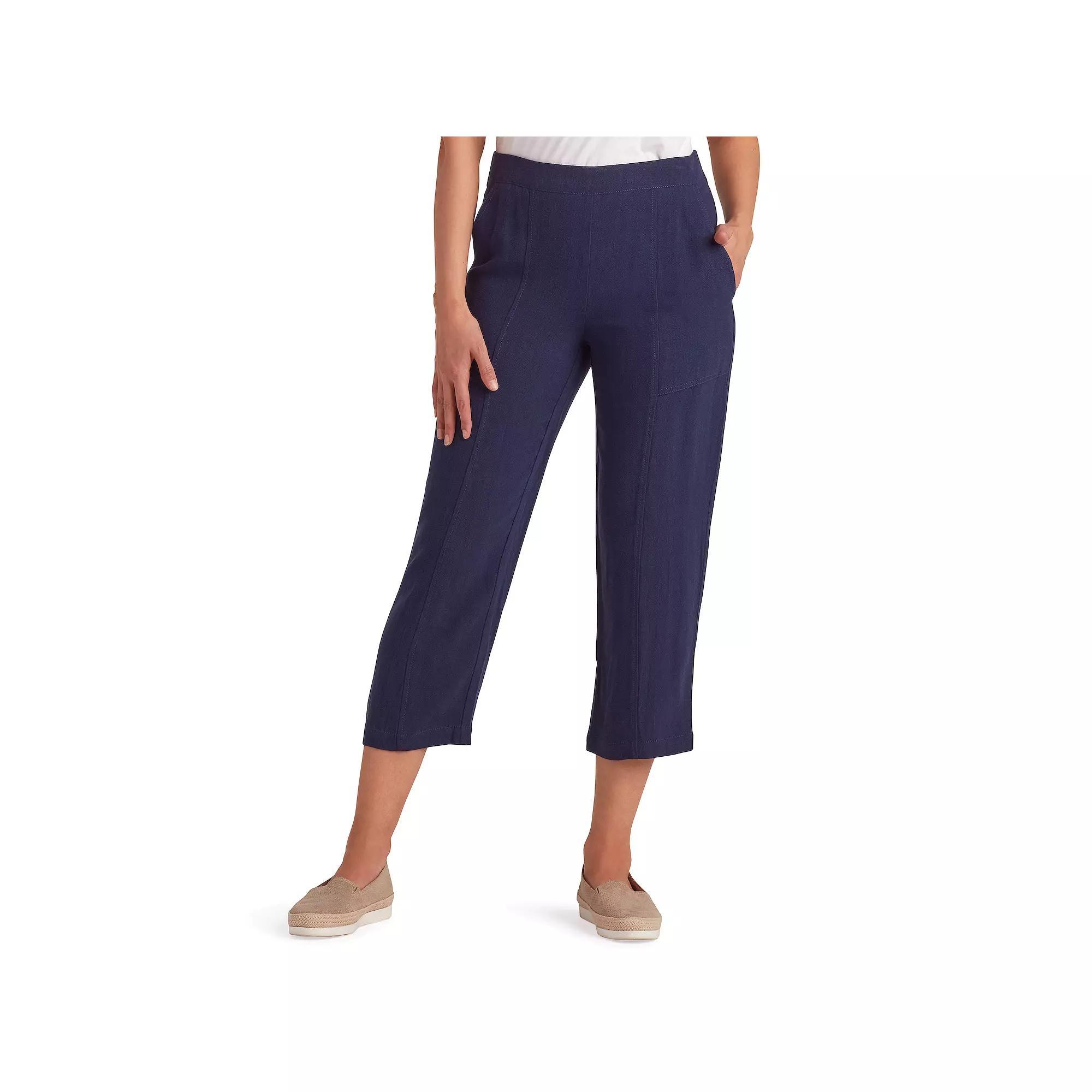 Women's AB Studio Pull On Cropped Pants, Size: XXL, Blue Product Image