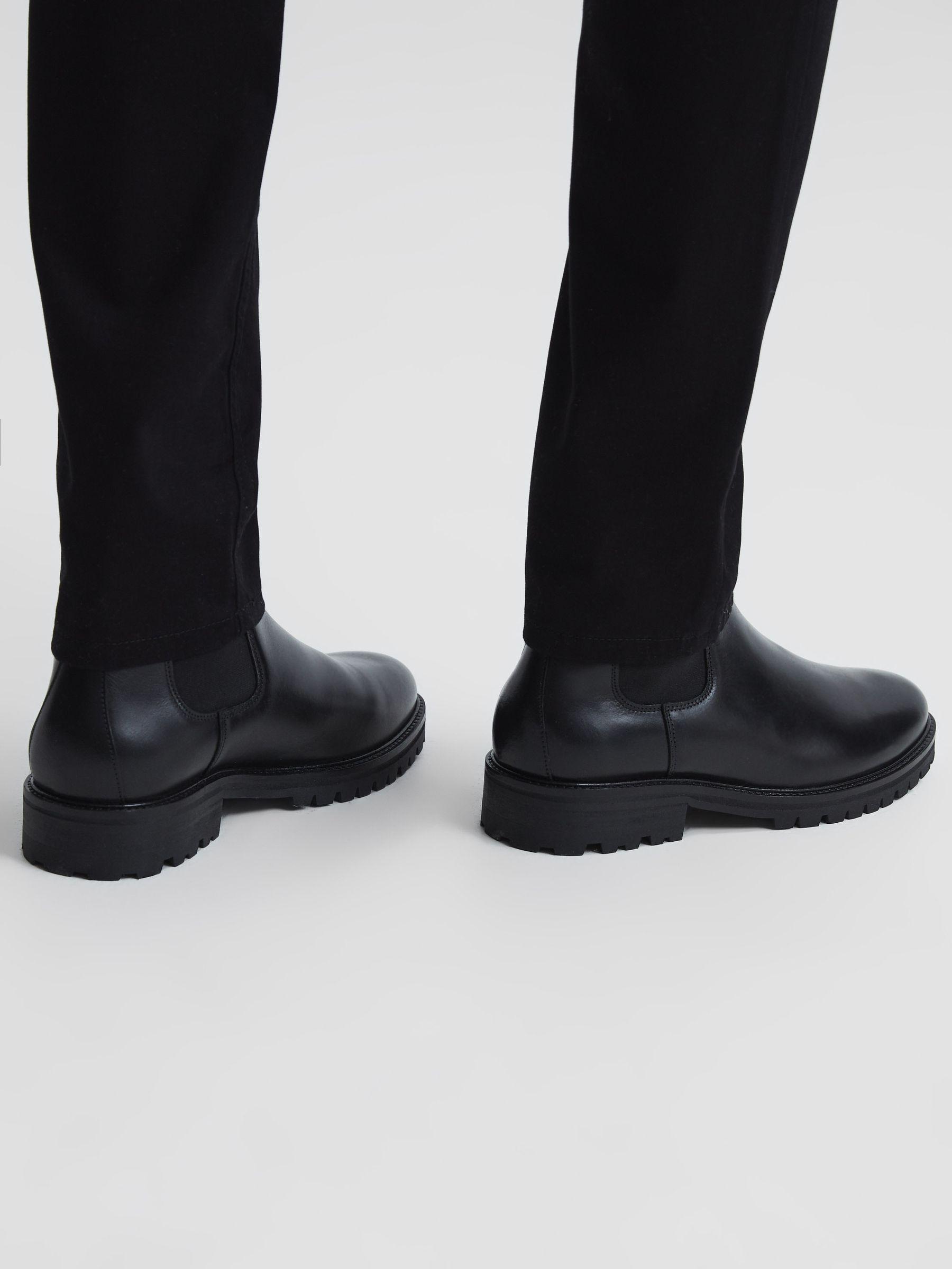 Leather Chelsea Boots in Black Product Image