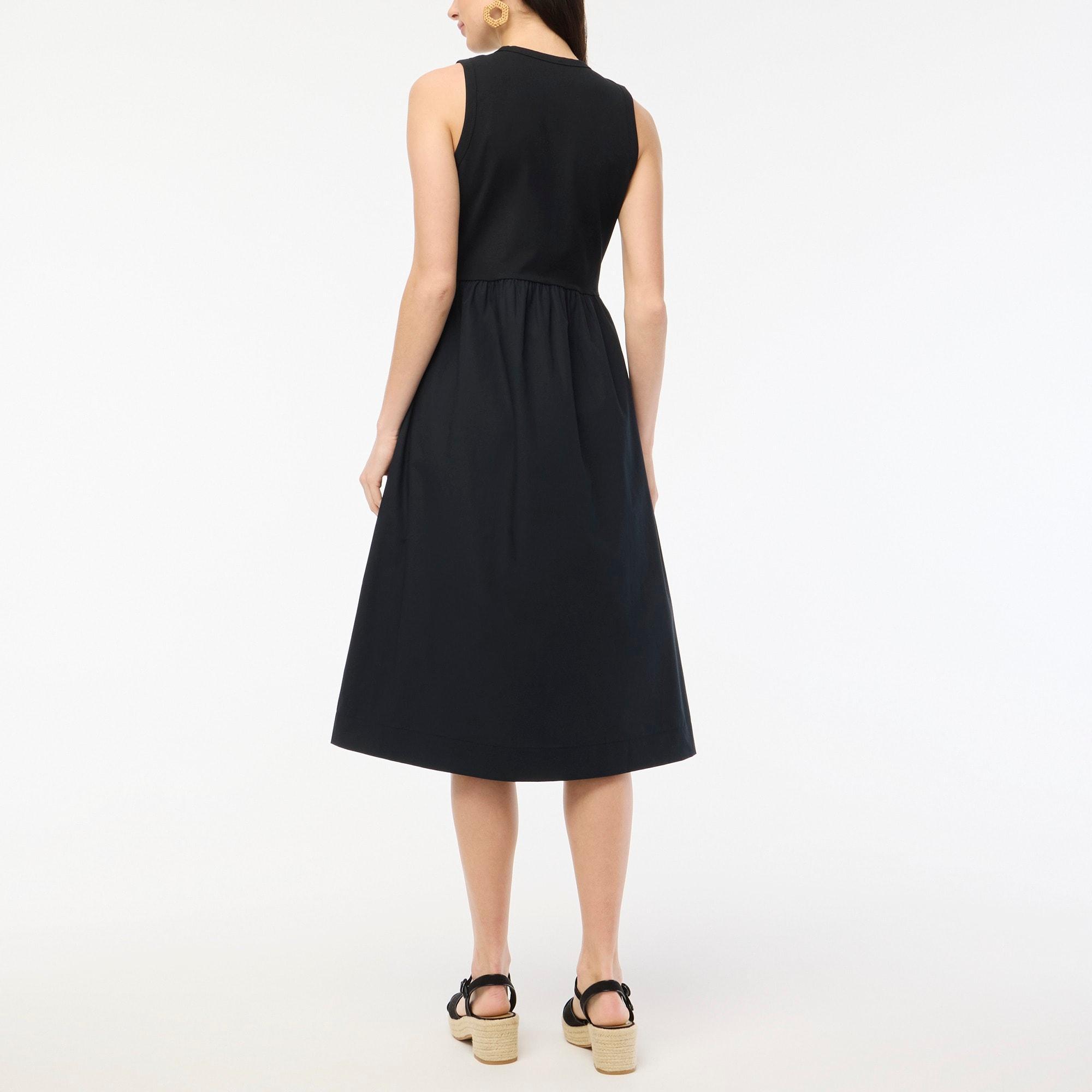 High-neck mix-knit dress Product Image