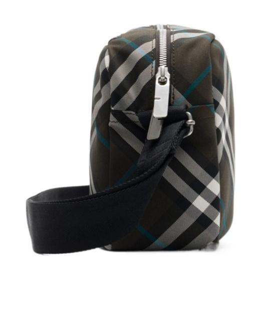 BURBERRY Checked Messenger Bag In Black Product Image