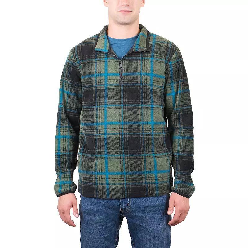 Men's Mountain and Isles 1/4 Zip Printed Polar Fleece Pullover, Size: Medium, Black Navy Waves Product Image