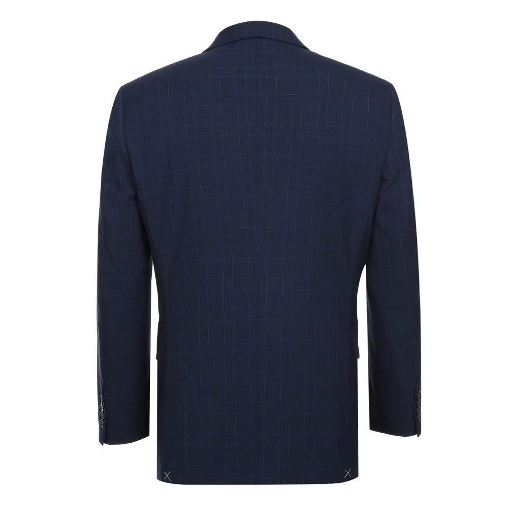 Lozano Collection - Men's 2 Piece Regular Fit Blue Check Suit Product Image