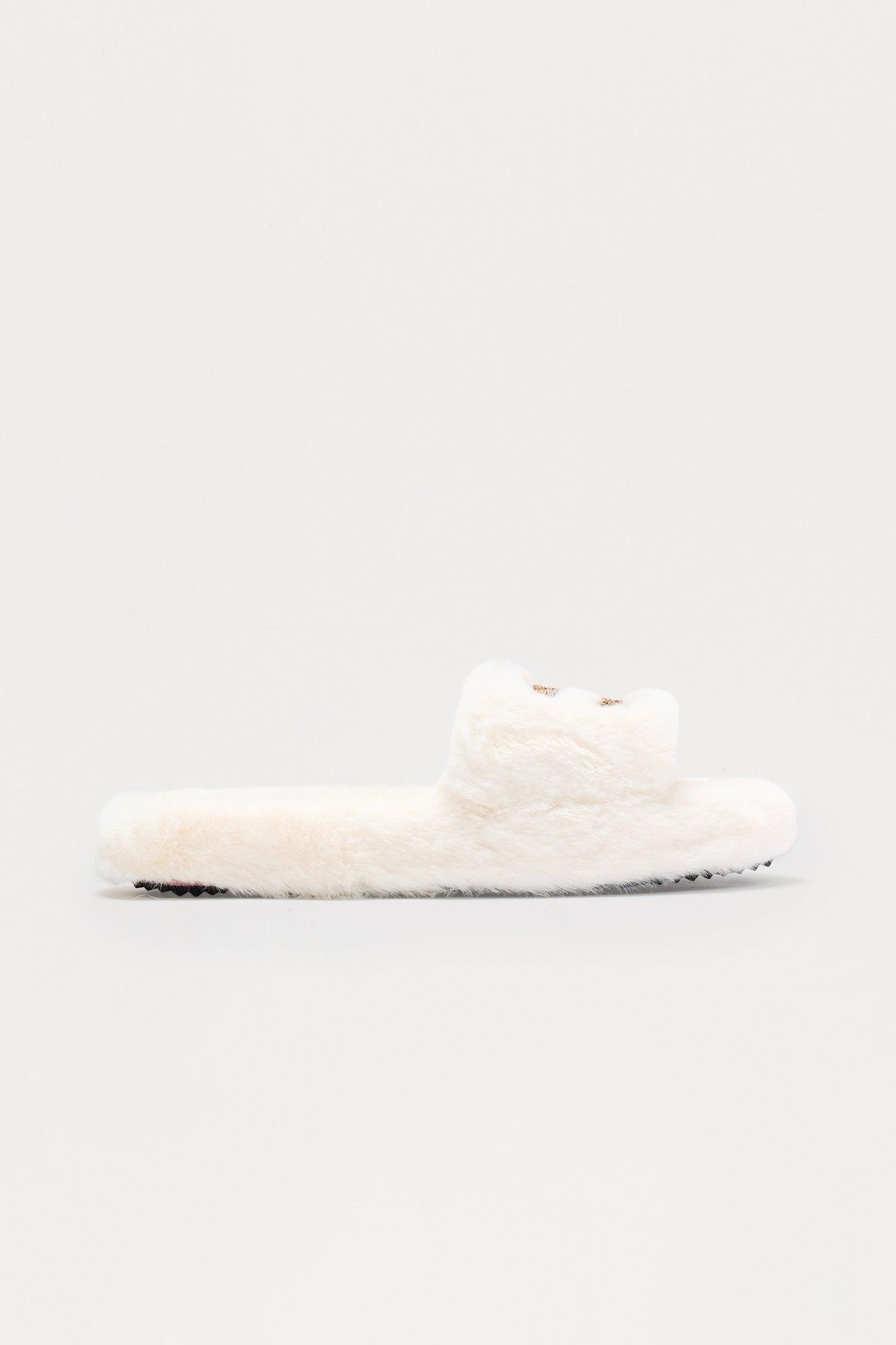 Winda Faux Fur Slippers - Cream Product Image
