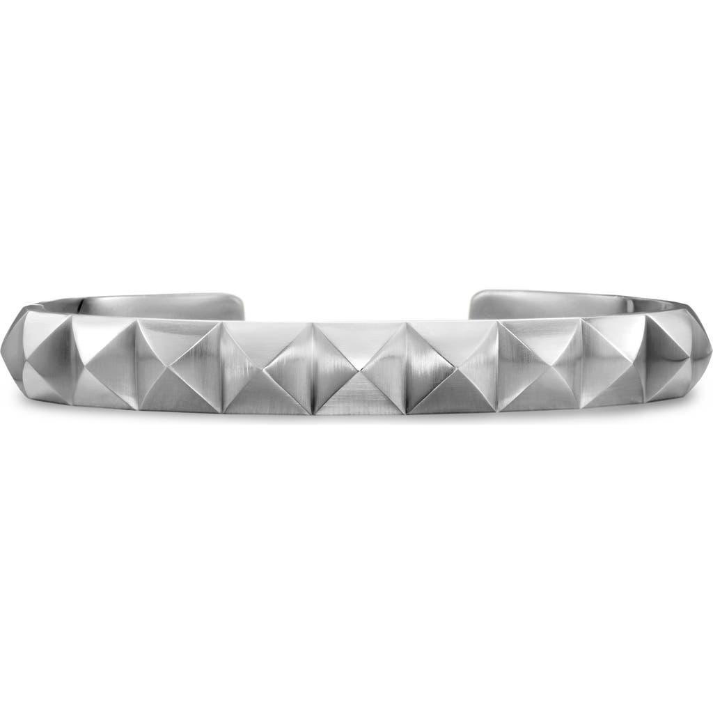 Mens Pyramid Cuff Bracelet in Sterling Silver, 9.3MM Product Image