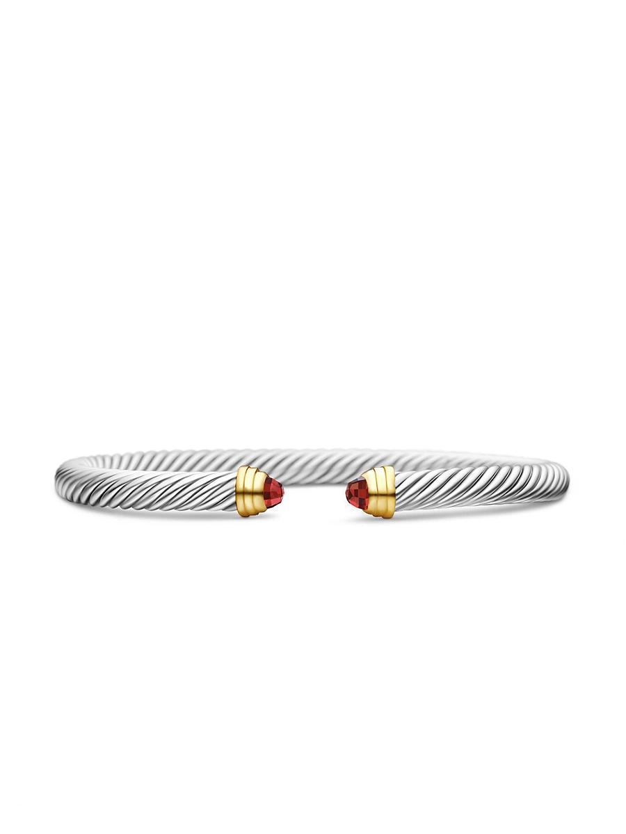 Cable Bracelet with Diamonds in Silver, 5mm Product Image