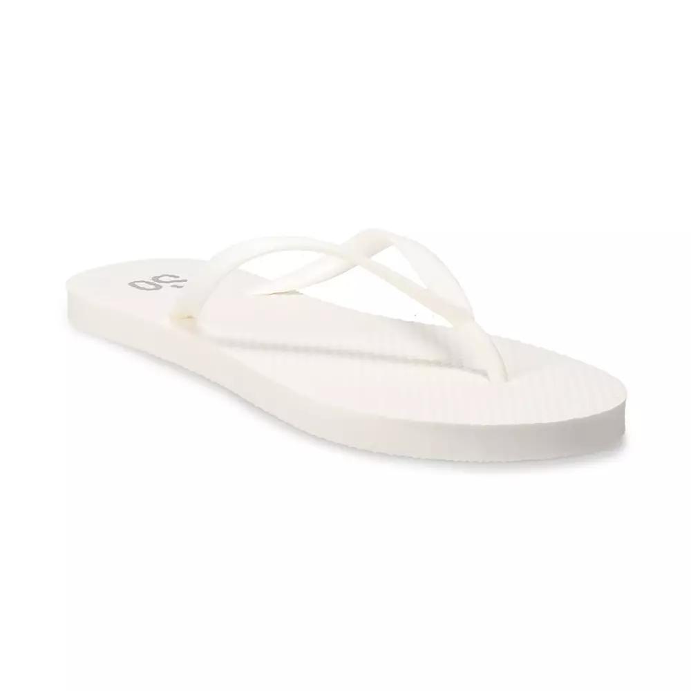 SO® Glider Women's Flip Flop Sandals, Size: 10, White Product Image