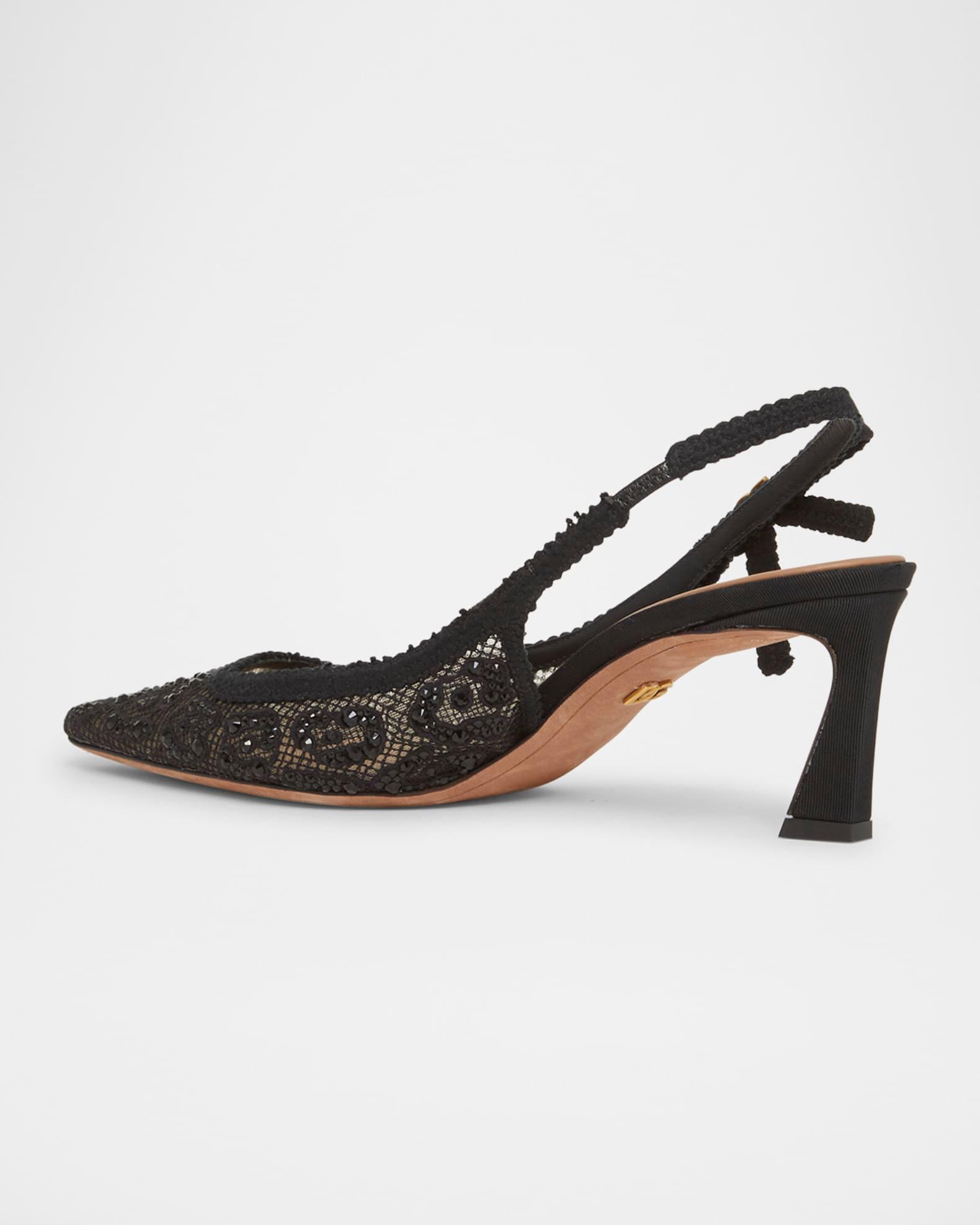 Crystal Lace Slingback Pumps Product Image