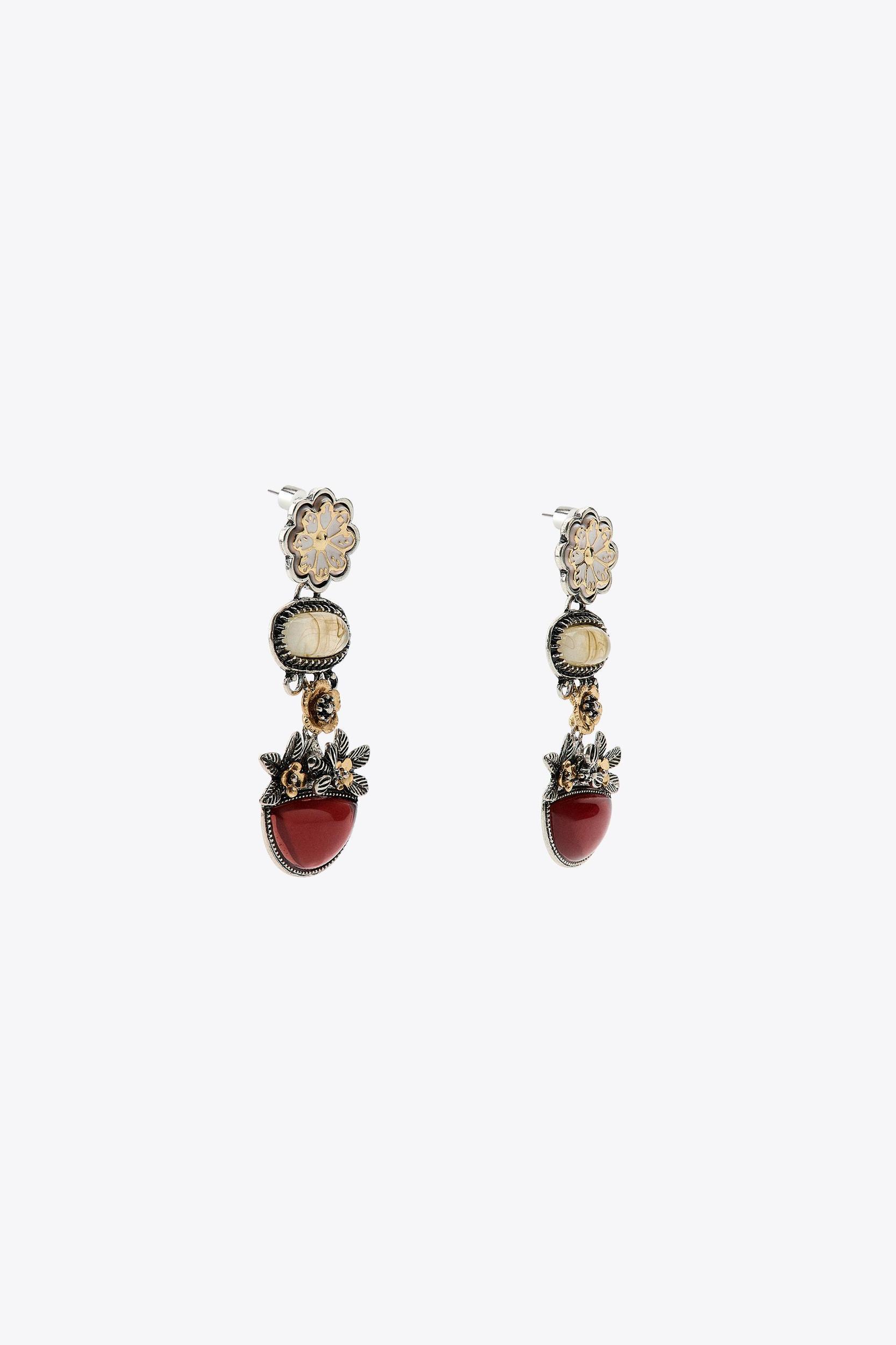 FLORAL RESIN PIECE EARRINGS Product Image