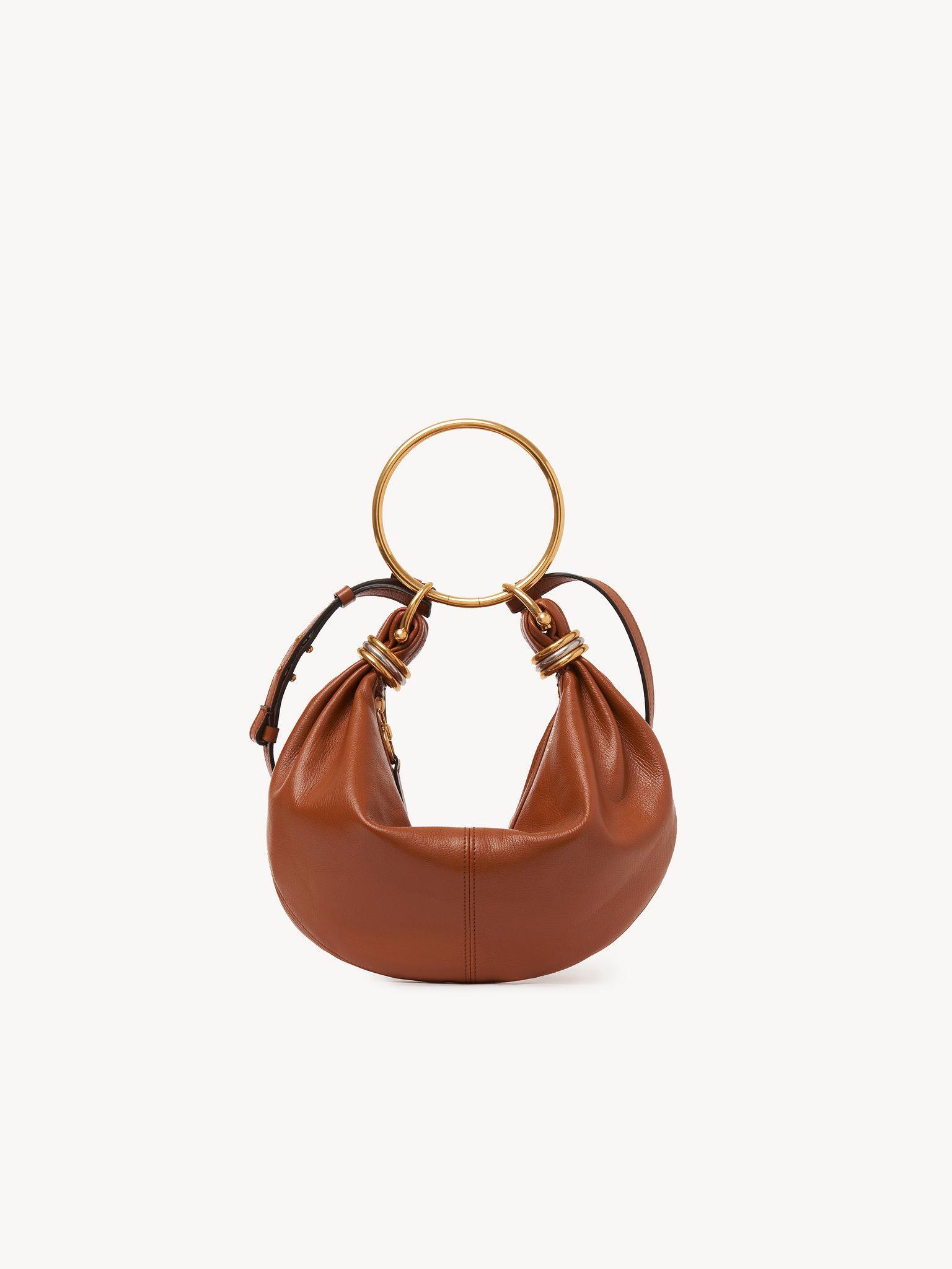 Small Bracelet hobo bag in grained leather Product Image