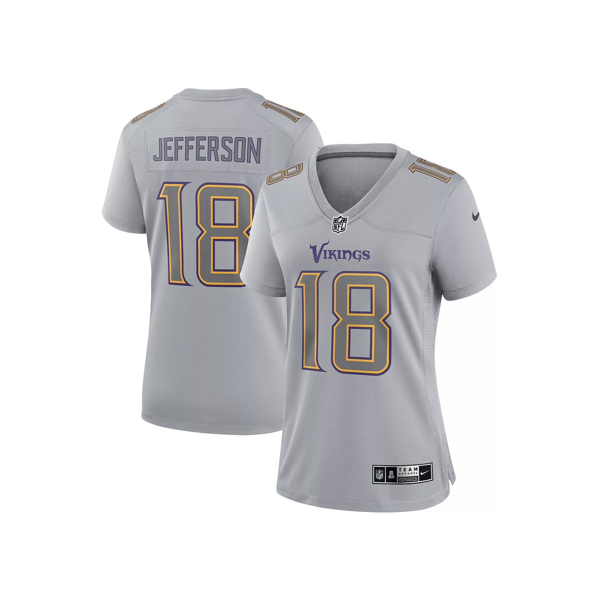 Women's Nike Justin Jefferson Gray Minnesota Vikings Atmosphere Fashion Game Jersey, Size: XL, Grey Product Image