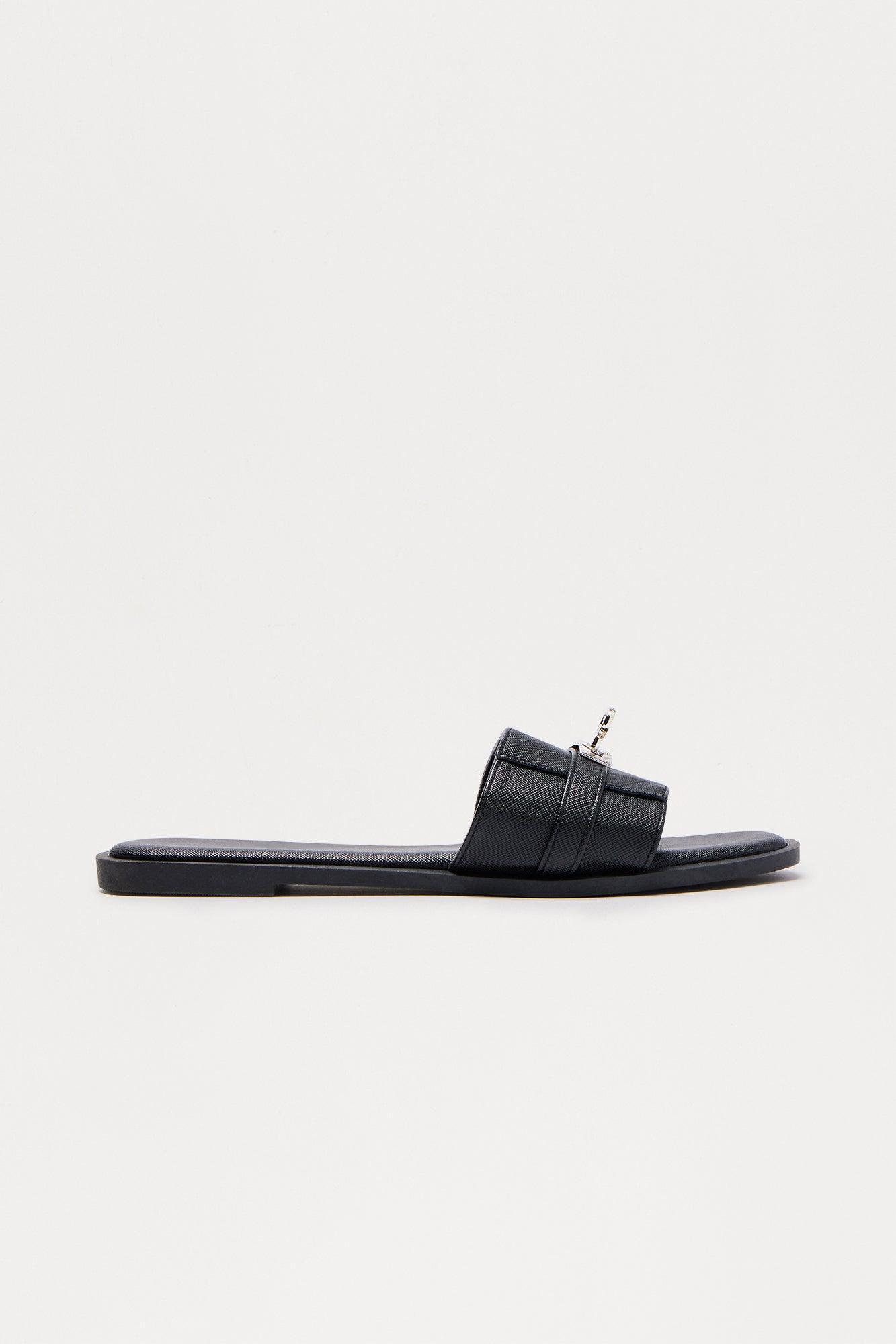 Antonia Slip On Sandals - Black Product Image