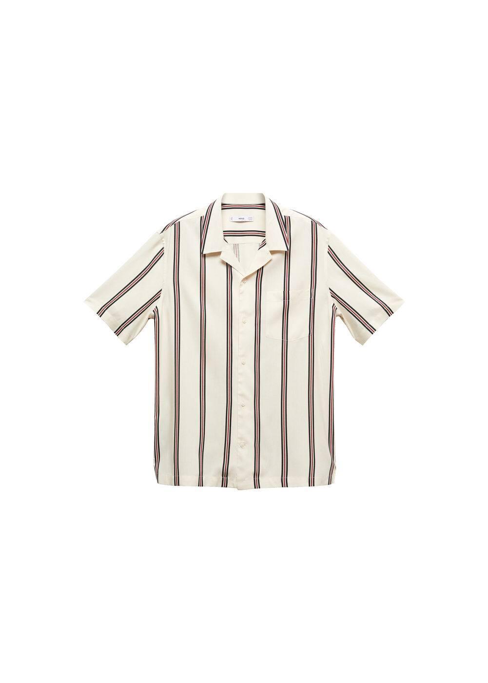 Mango Mens Striped Bowling Fluid Shirt Product Image