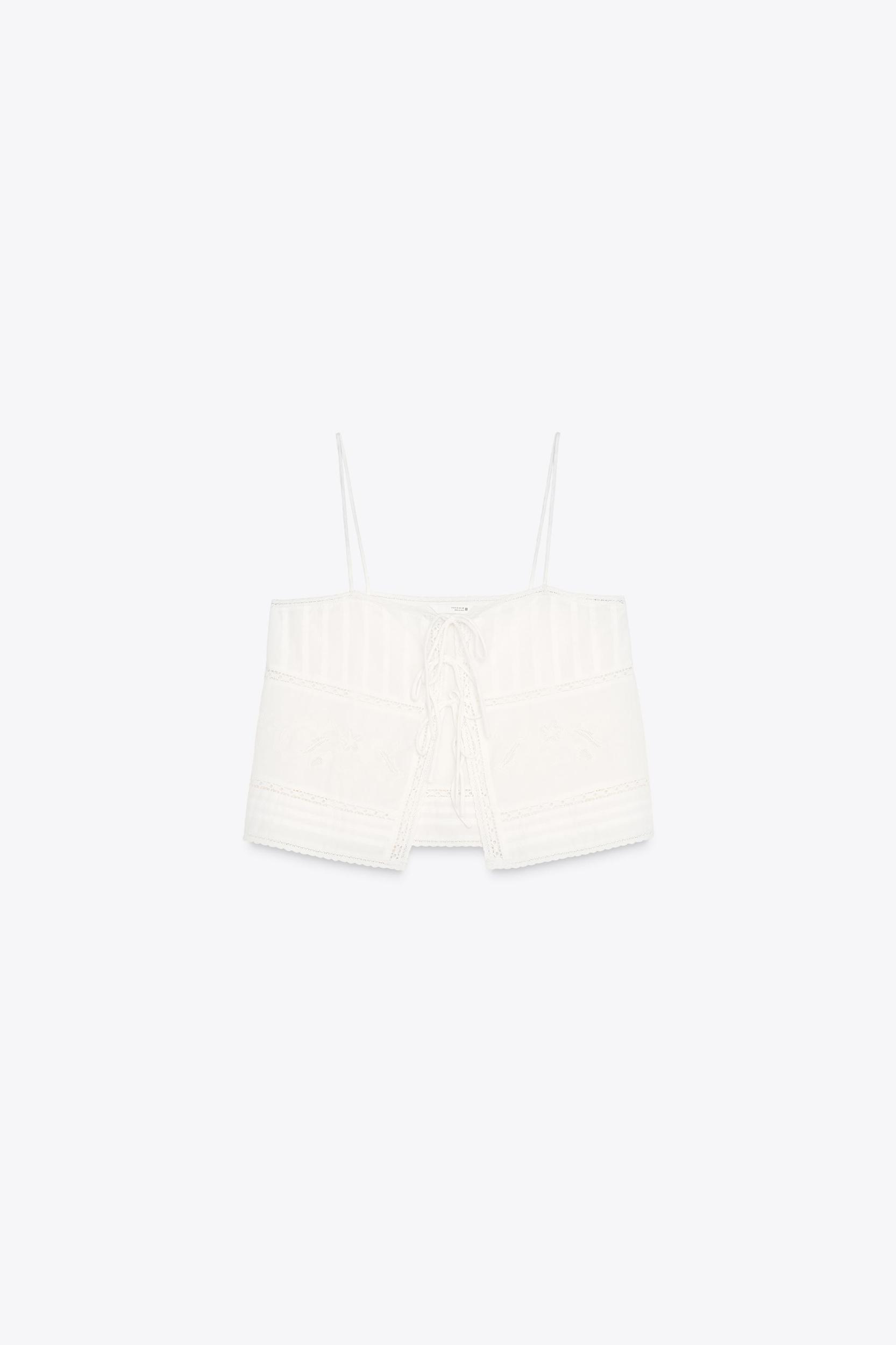 EMBROIDERED TIE TOP Product Image