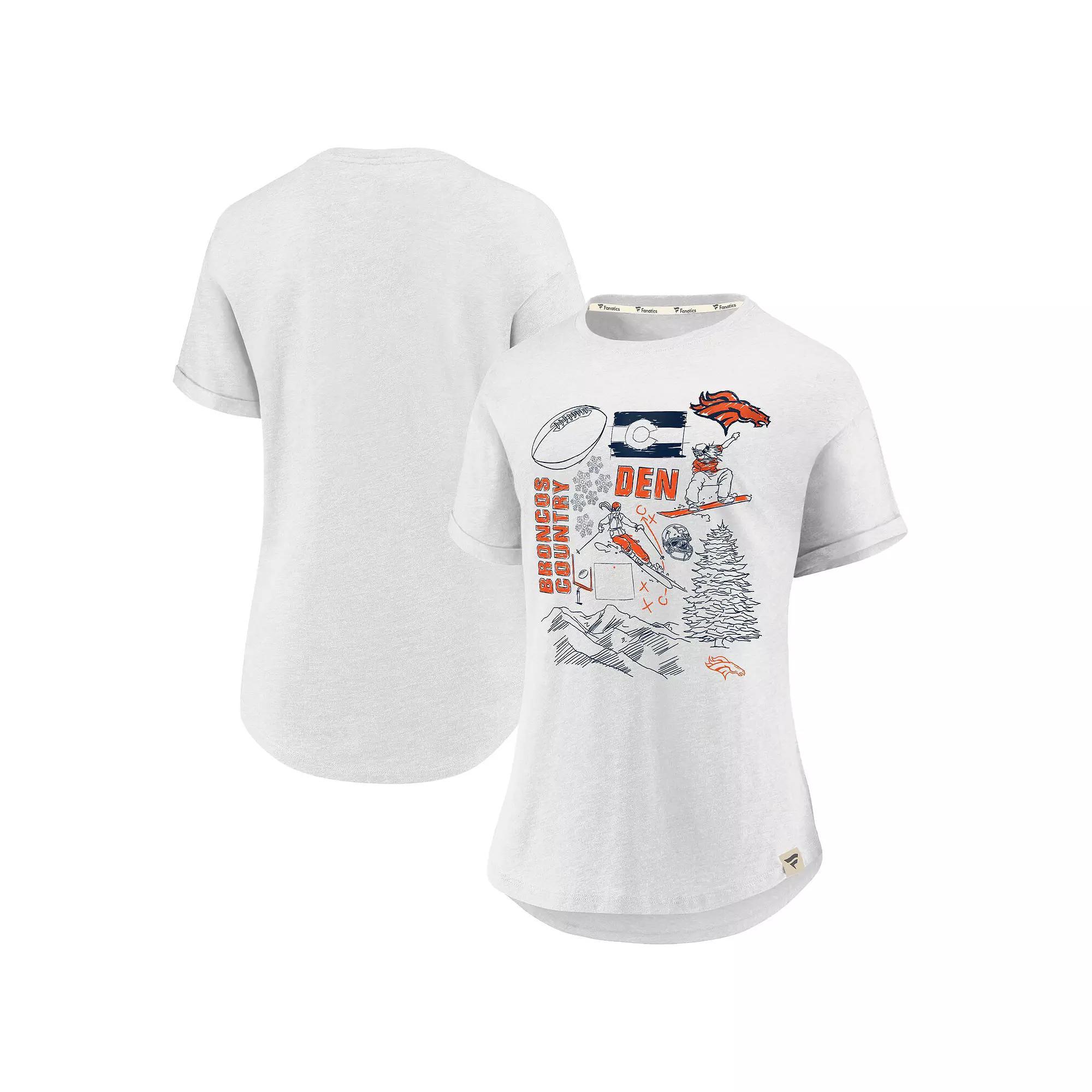 Women's Fanatics  White Denver Broncos True Classics Hometown T-Shirt, Size: Small Product Image