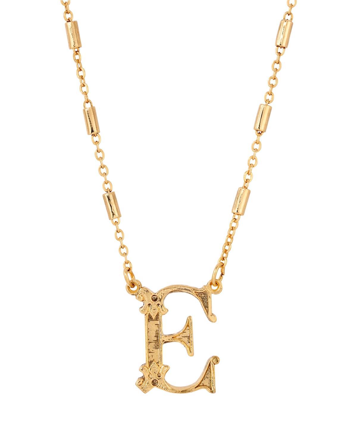 1928 Gold Tone Initial Necklace, Womens, Yellow K Product Image
