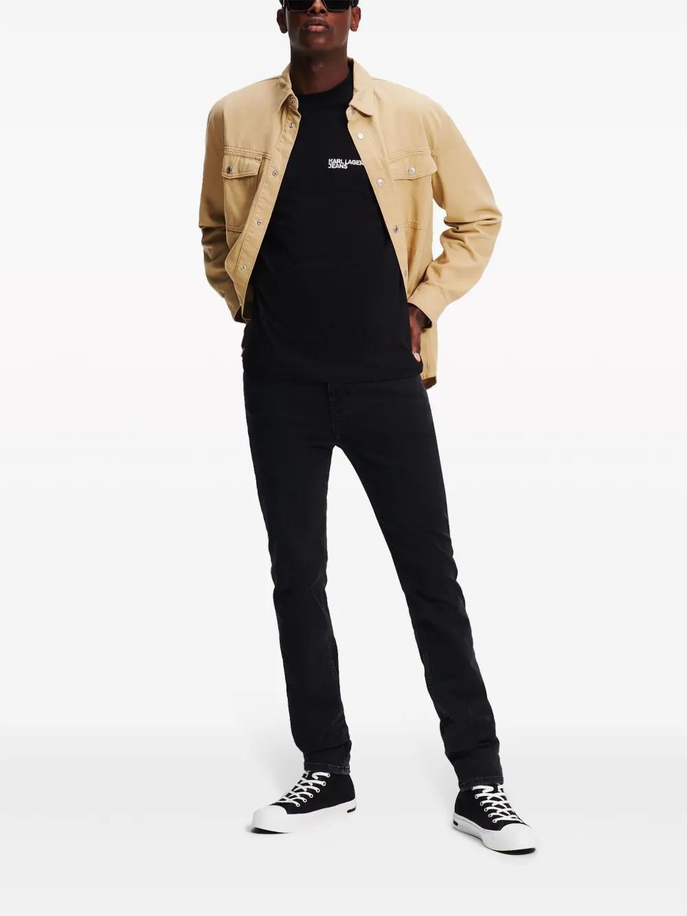 logo-appliqué skinny jeans  Product Image