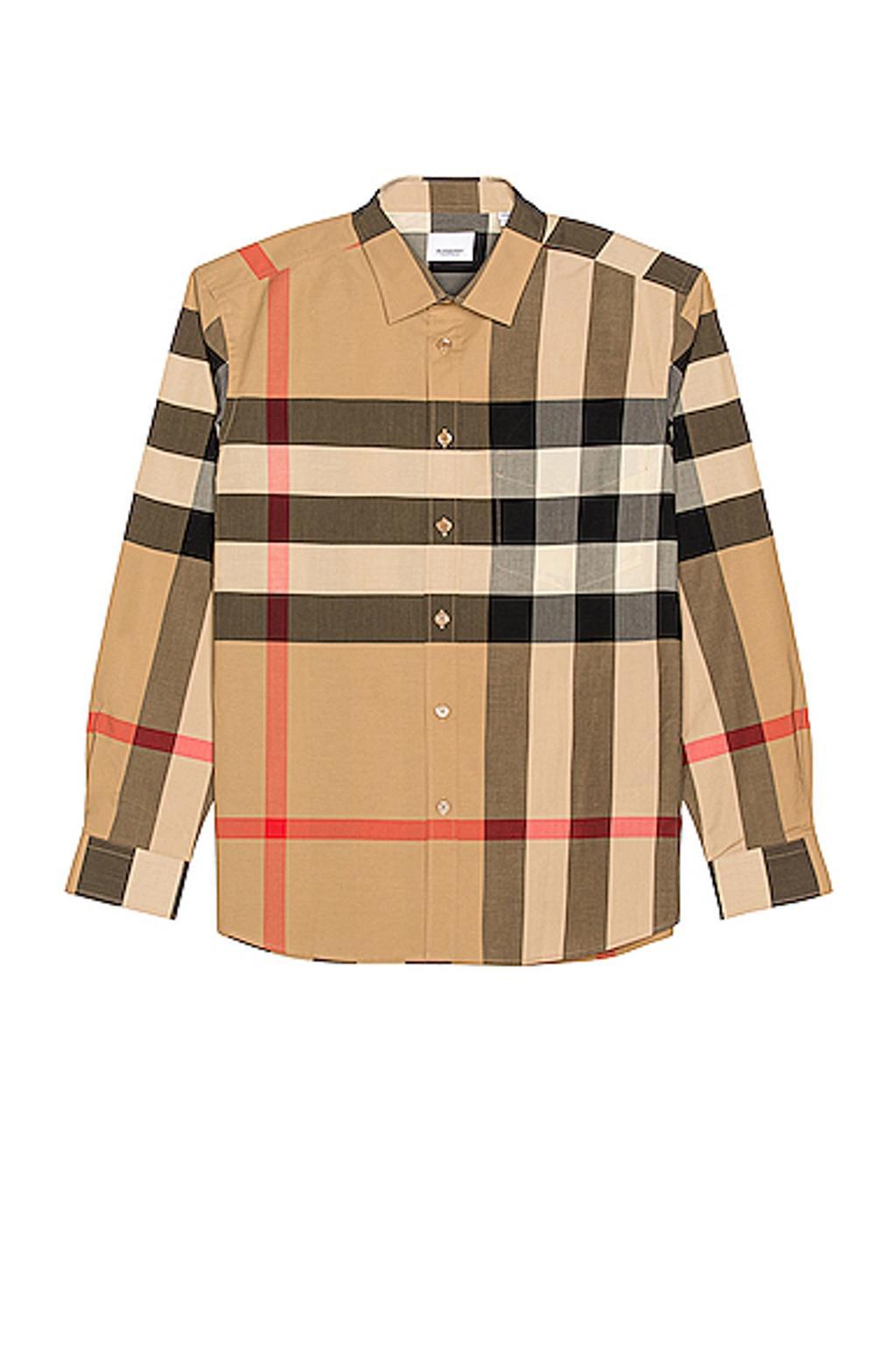 checkered cotton shirt Product Image