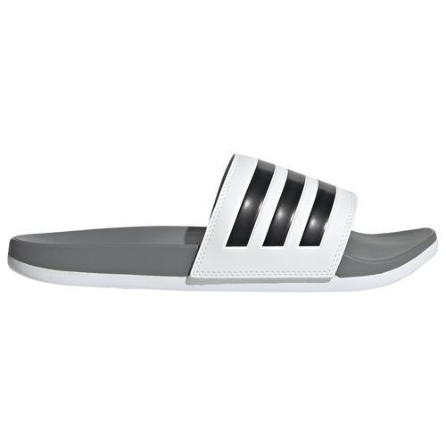 adidas Adilette Stripe Comfort Men's Slide Sandals, Size: 15, White Black Gray Product Image