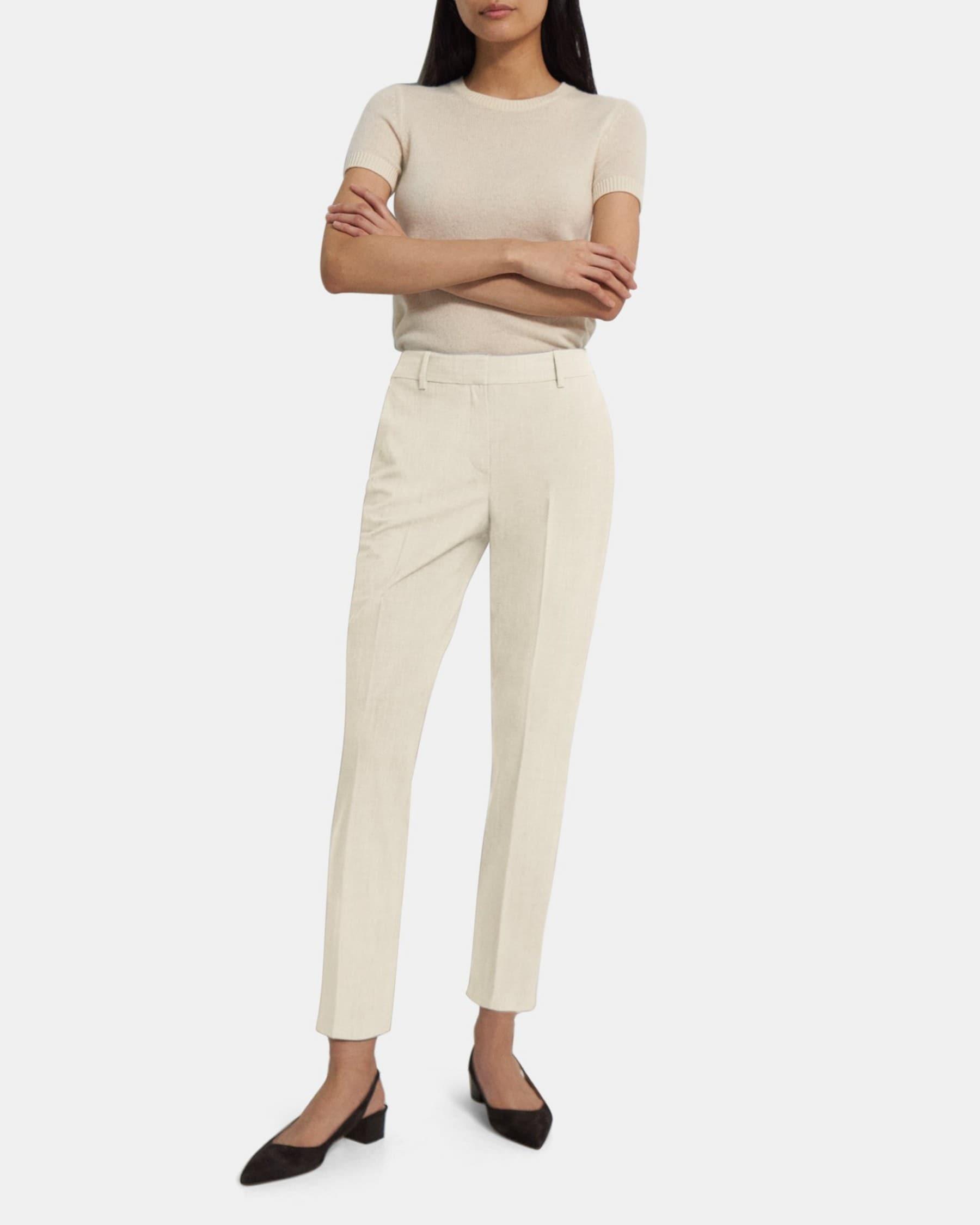 Slim Cropped Pant in Stretch Wool Product Image