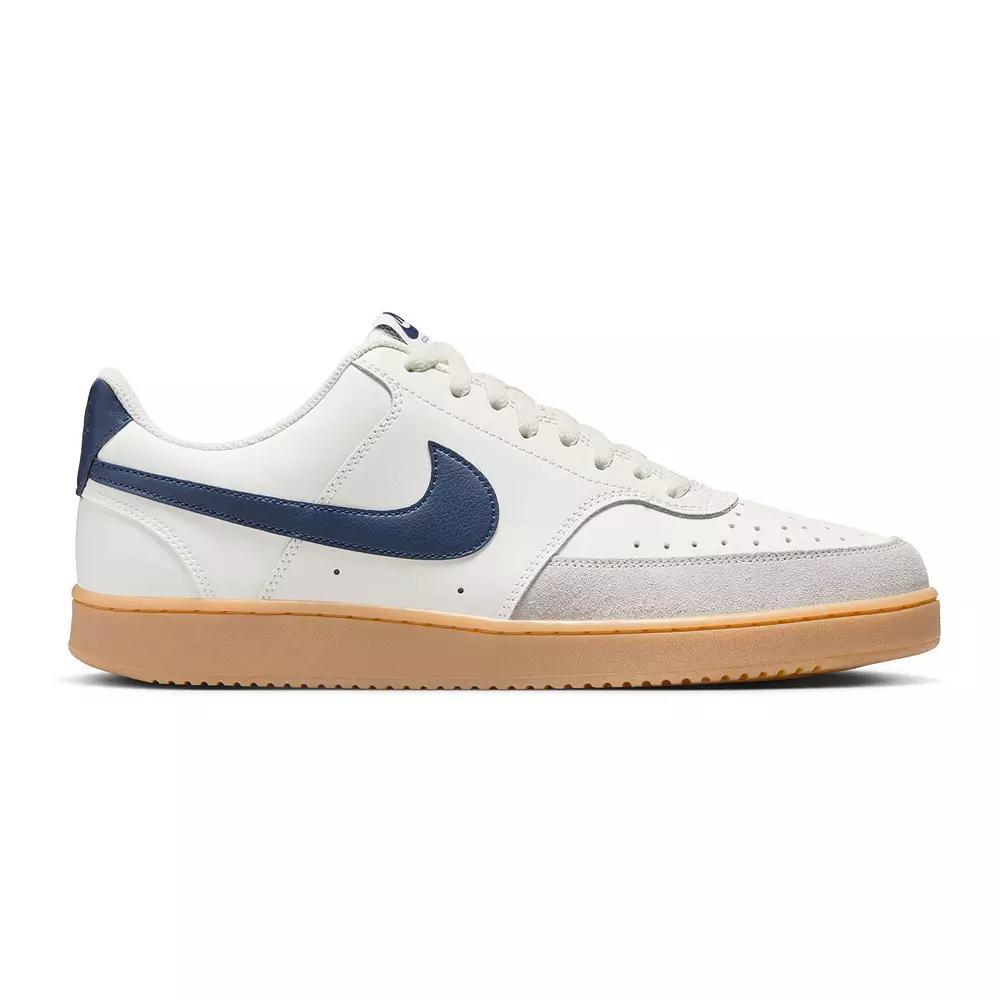 Nike Court Vision Next Nature Men's Low-Top Shoes, Size: 7, Sail Black Navy Gum Product Image