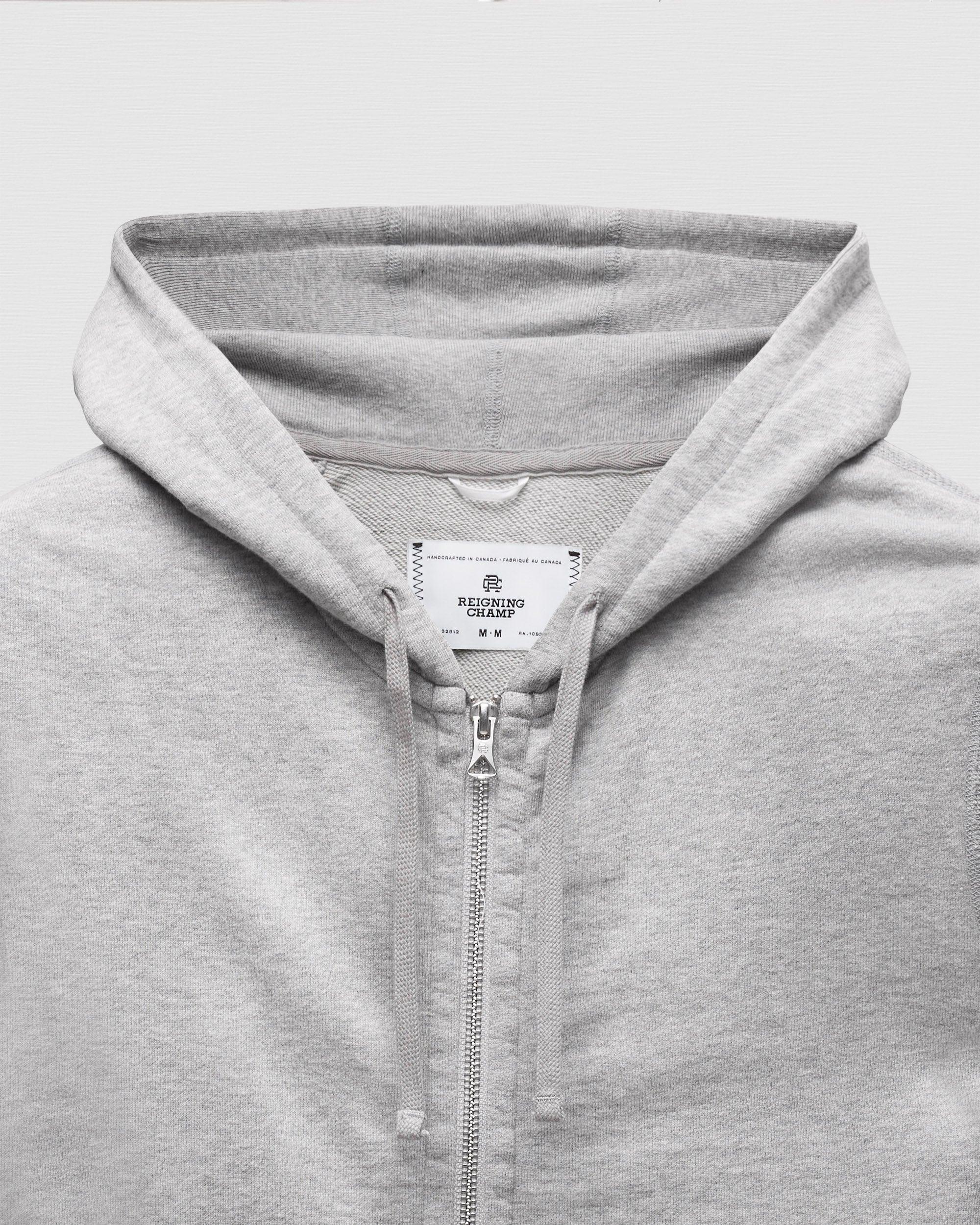Lightweight Terry Slim Zip Hoodie Male Product Image