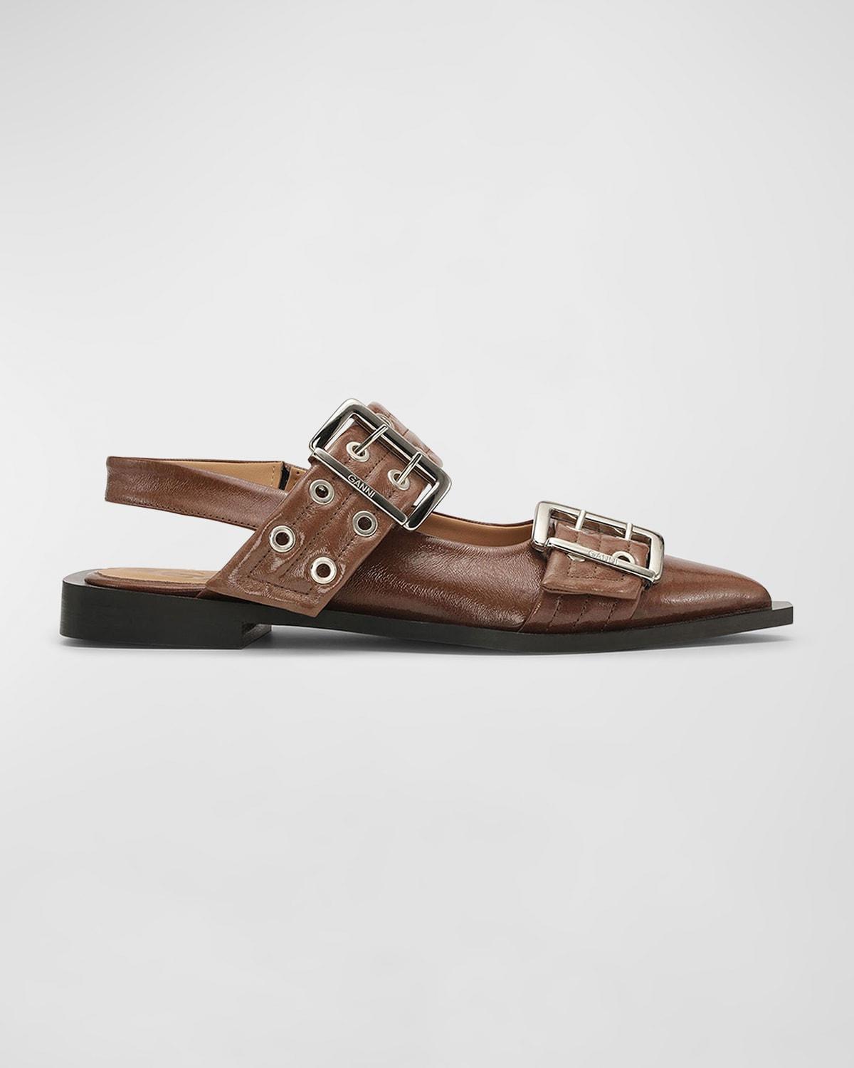 Womens Buckle Ballerina Flats Product Image