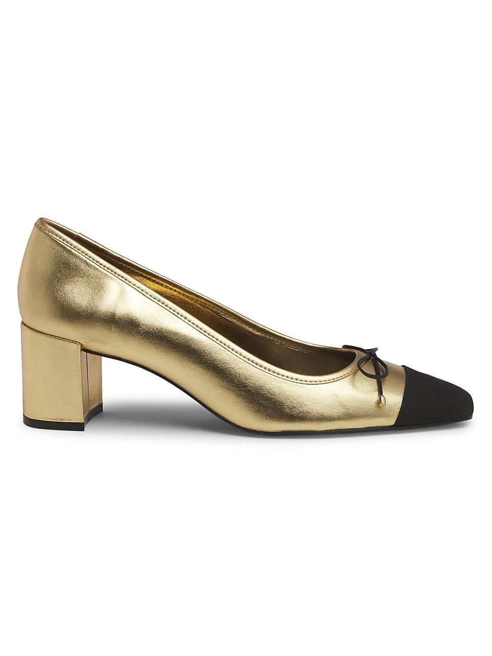 Womens Arissa 65MM Metallic Leather Pumps Product Image