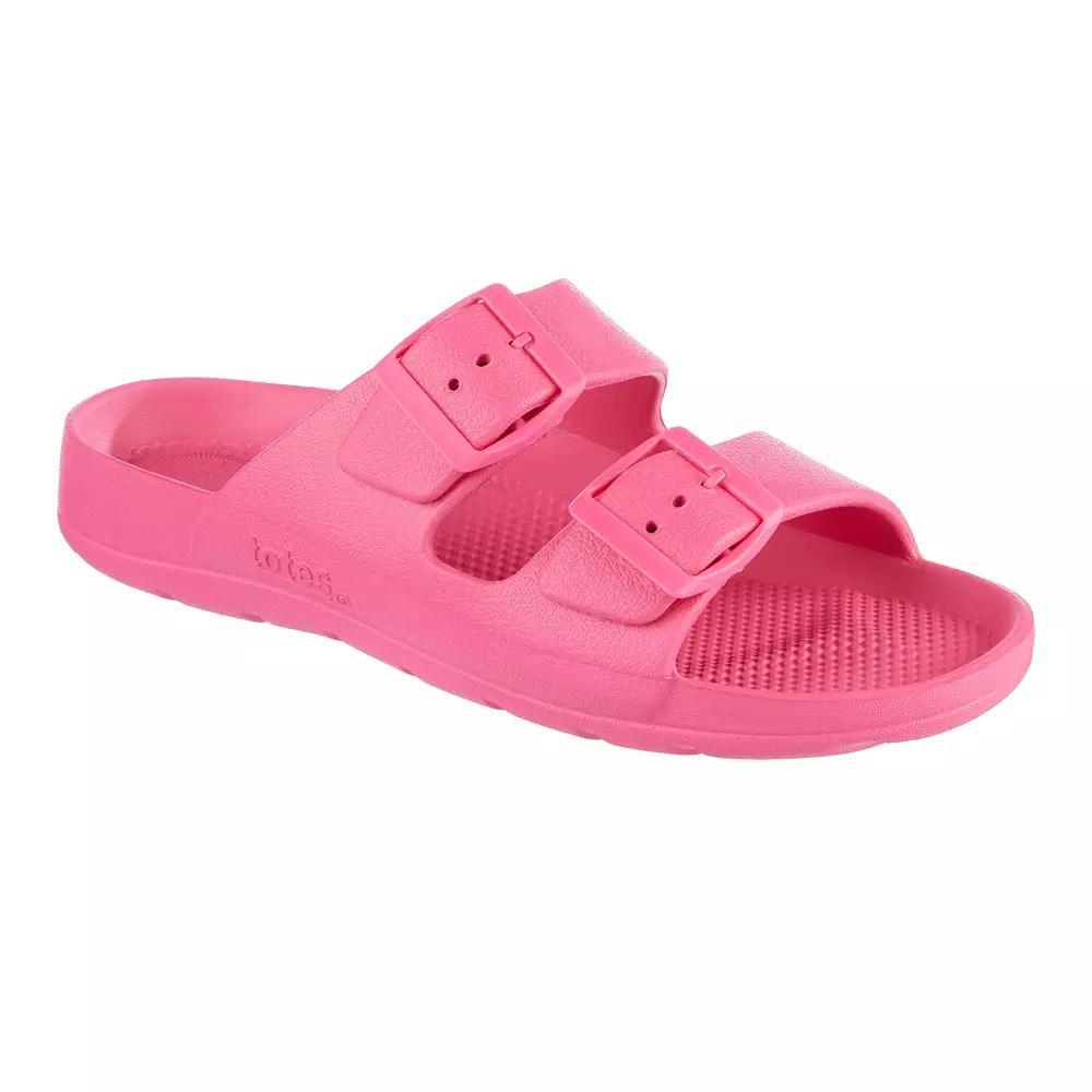 totes Women's Everywear® Double Buckle Adjustable Slide Sandals, Size: 8, Navy Blue Product Image