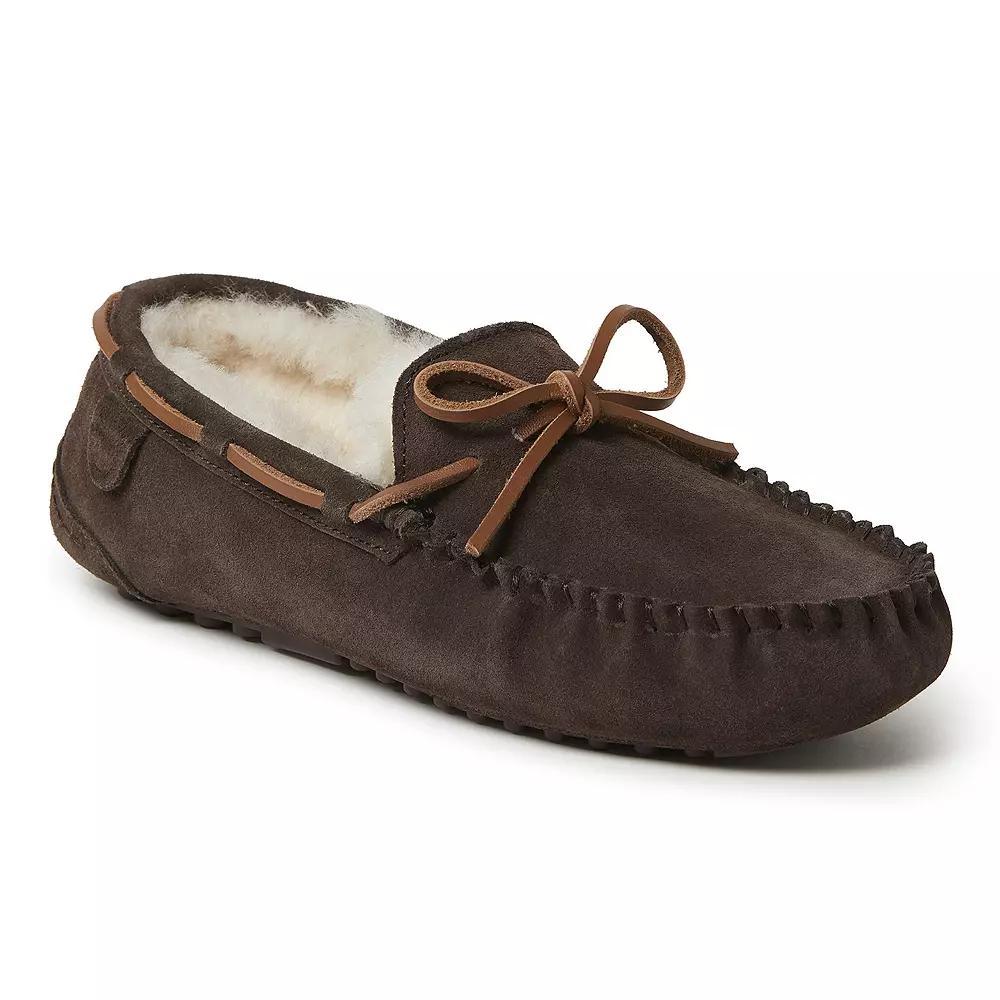 Fireside By Dearfoams Victor Shearling Mens Moccasin Slippers Product Image