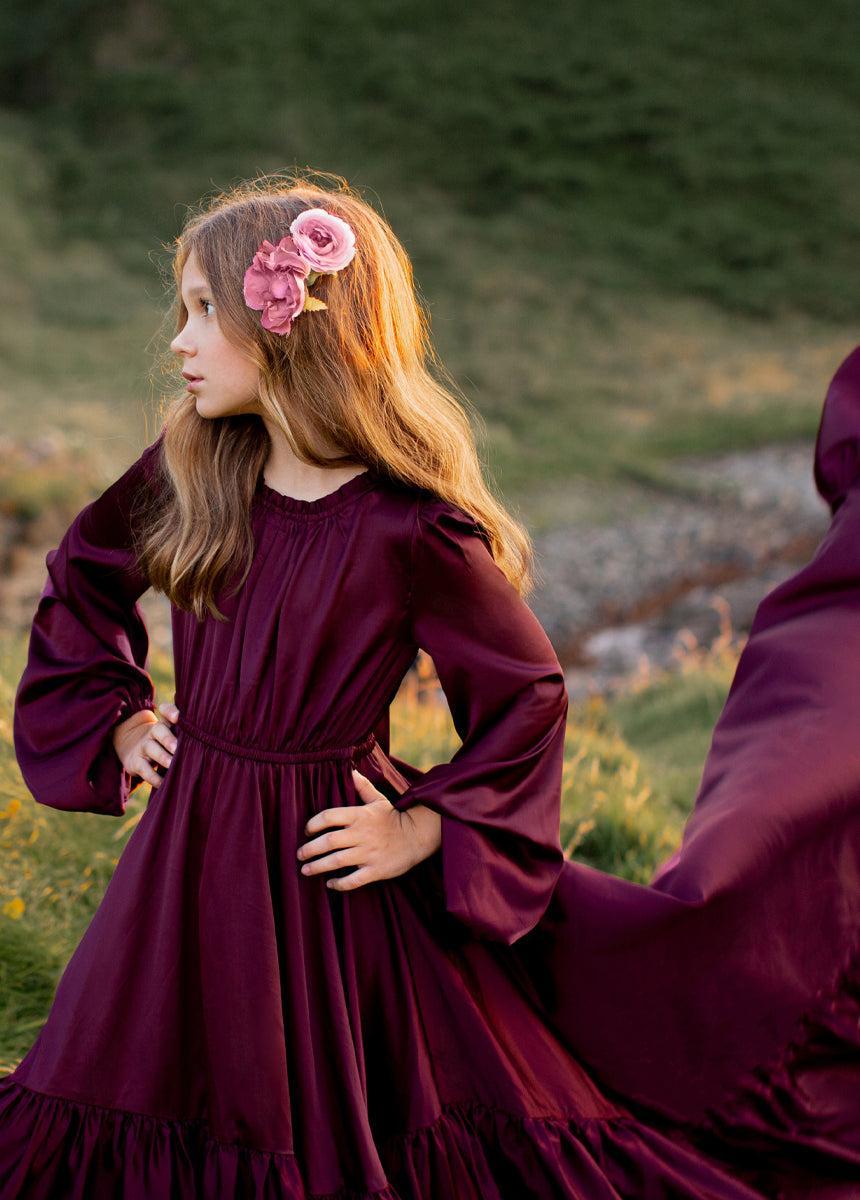 Leana Impact Dress in Plum Girls Product Image