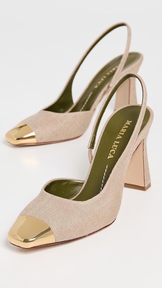 Maria Luca Eleonora Metal Toe Cap Slingback Pumps | Shopbop Product Image
