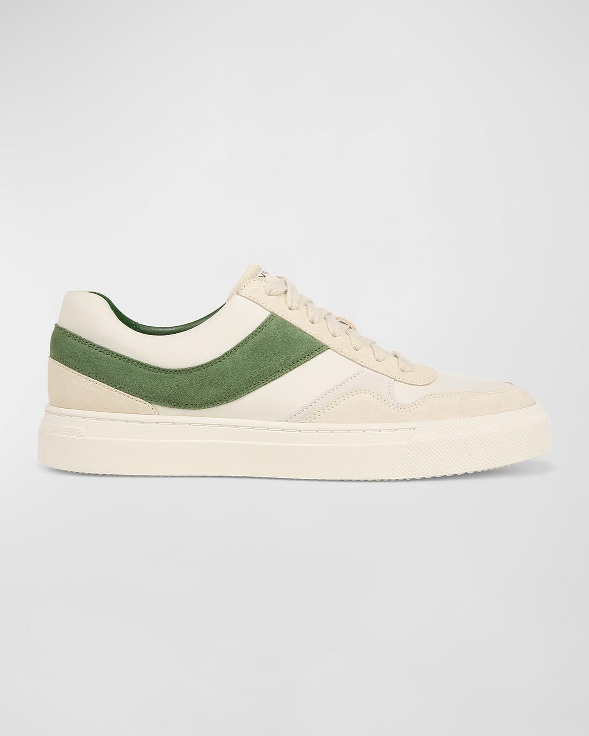 Vince Warren Retro Lace-Up Sneakers White Leather) Men's Shoes Product Image