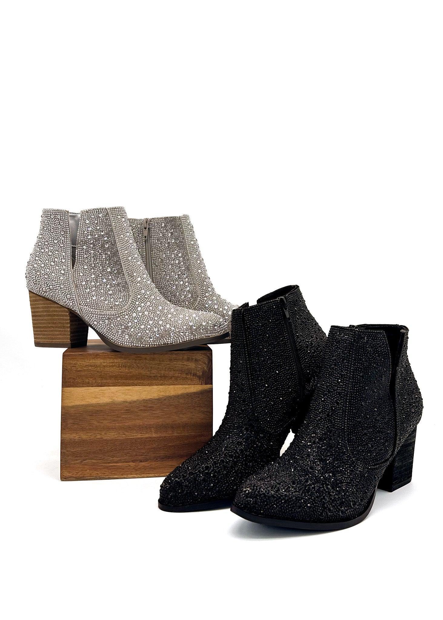 Shine Star Rhinestone Bootie in Silver (Online Exclusive) Product Image
