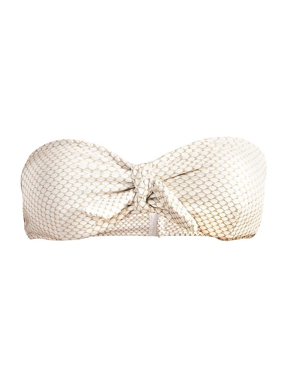 Womens Cinched Bandeau Bikini Top Product Image