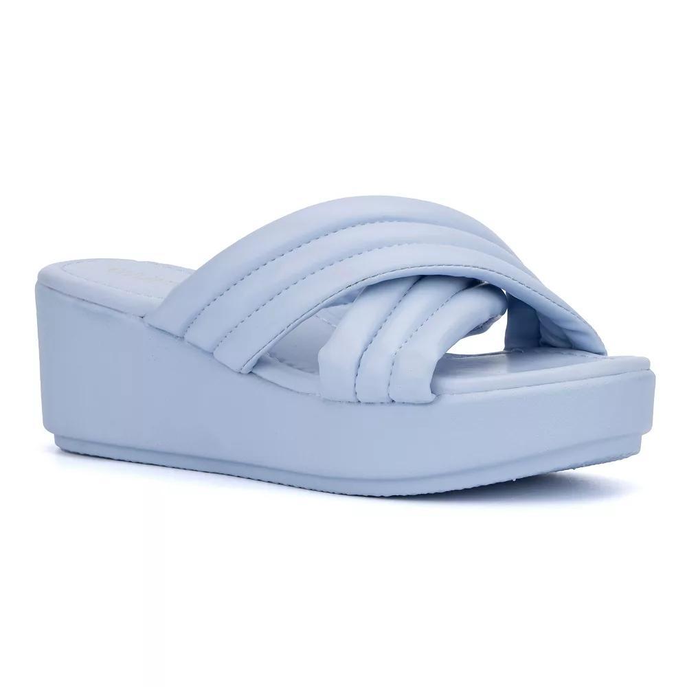 Olivia Miller Emma Women's Wedge Sandals, Size: 10, Blue Product Image