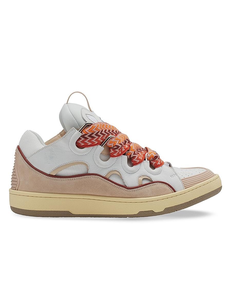 Mens Curb Leather Sneakers Product Image